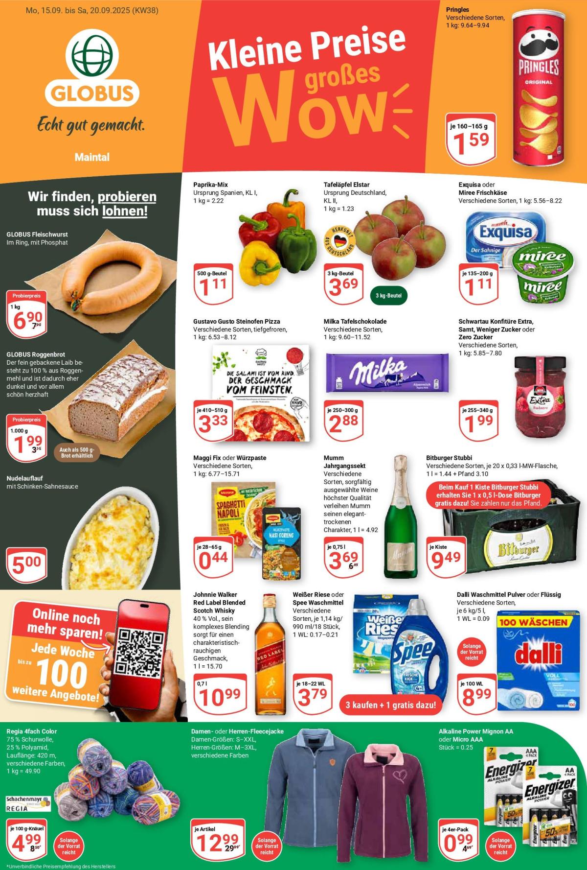 Globus - Maintal-Prospekt gültig vom 15.09. bis 20.09.