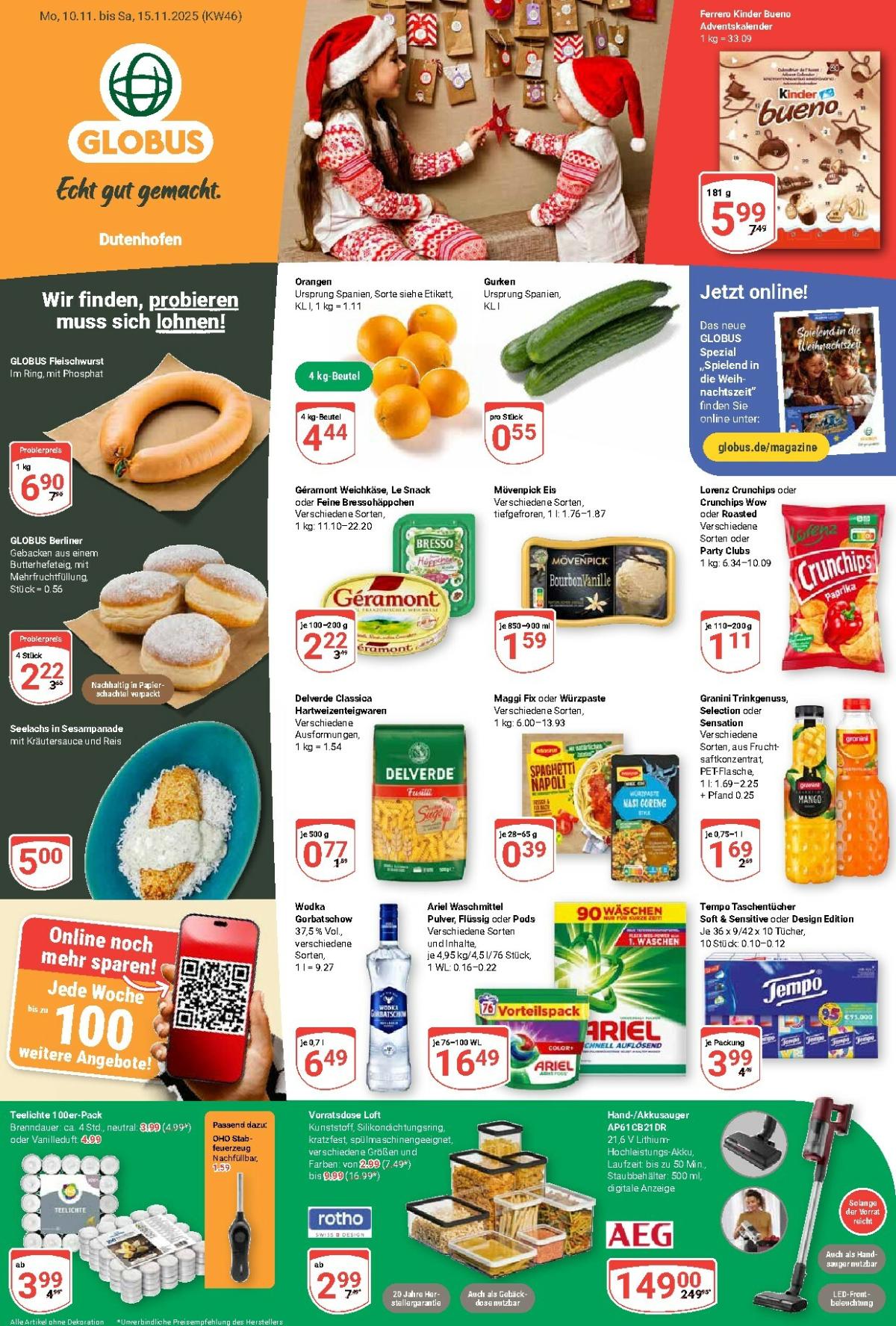 Globus - Dutenhofen-Prospekt gültig vom 10.11. bis 15.11.