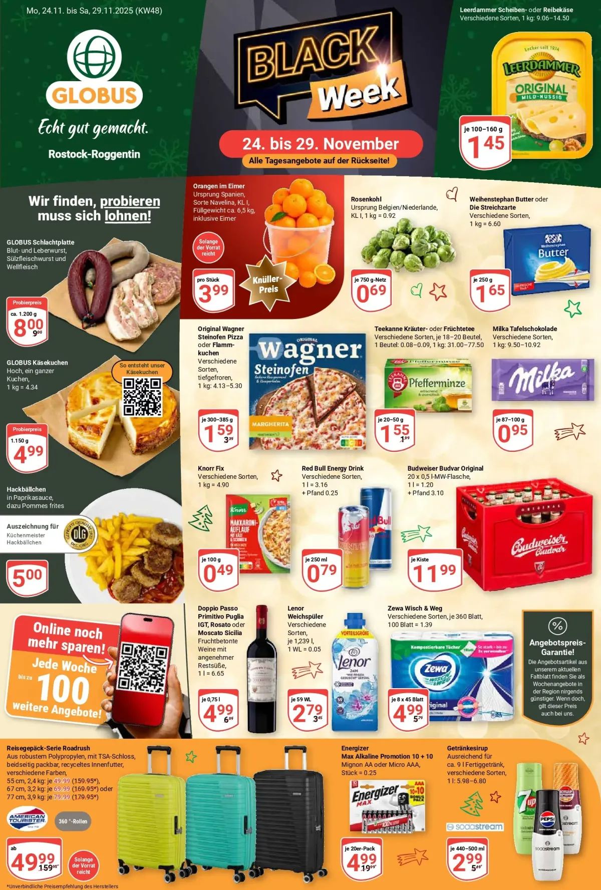 Globus - Rostock-Roggentin-Prospekt gültig vom 24.11. bis 29.11.