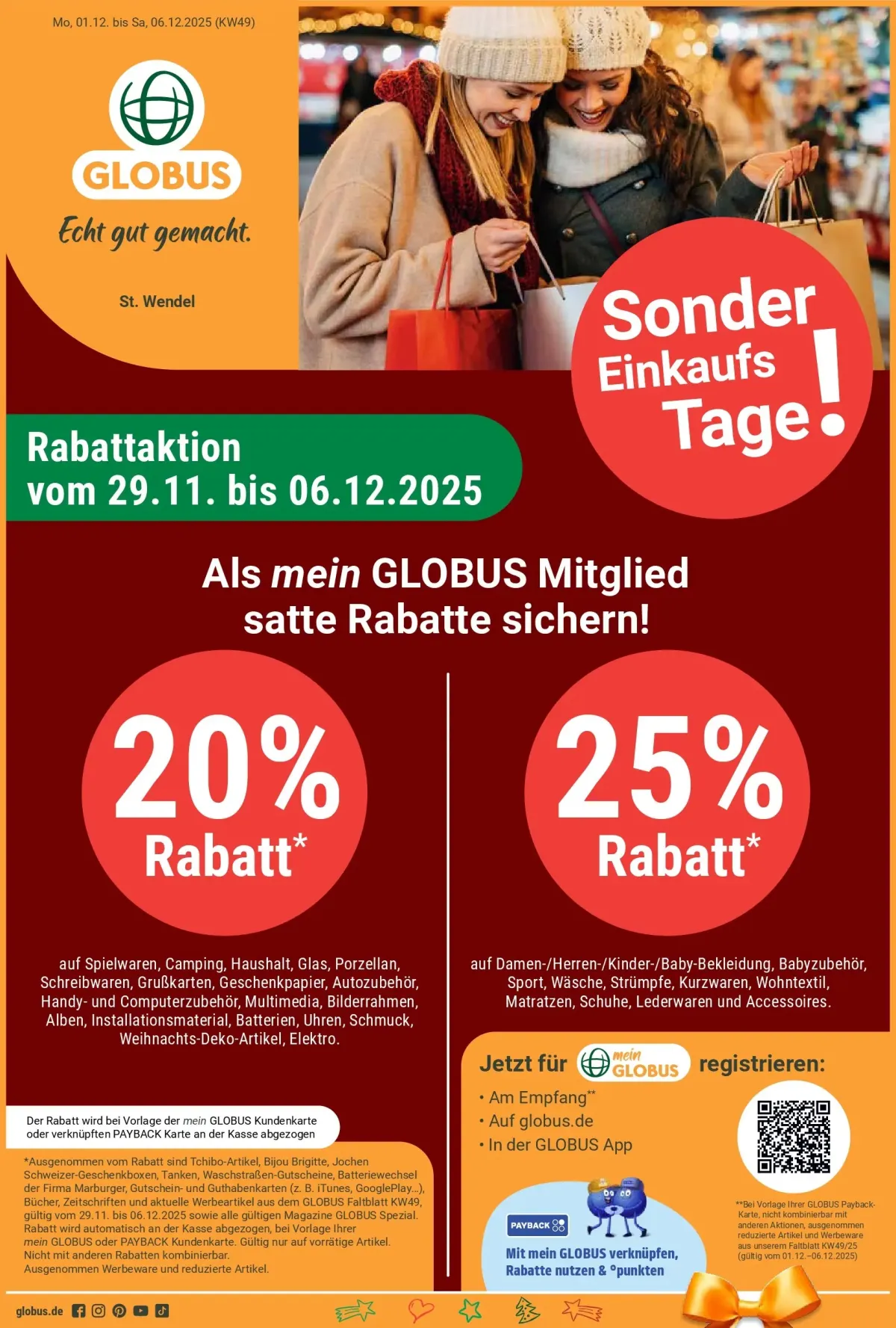 Globus - St. Wendel-Prospekt gültig vom 01.12. bis 06.12.