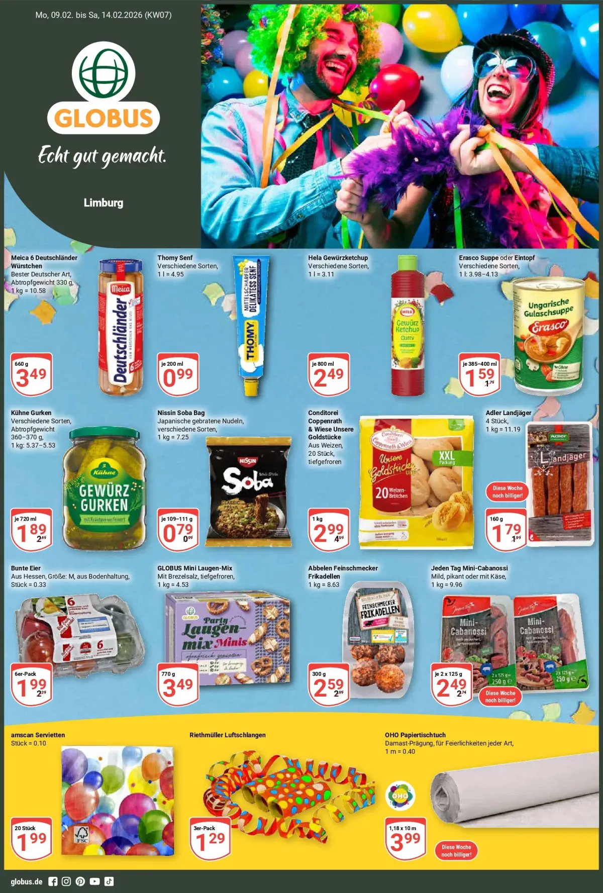 Globus - Limburg-Prospekt gültig vom 09.02.2026 bis 14.02.2026