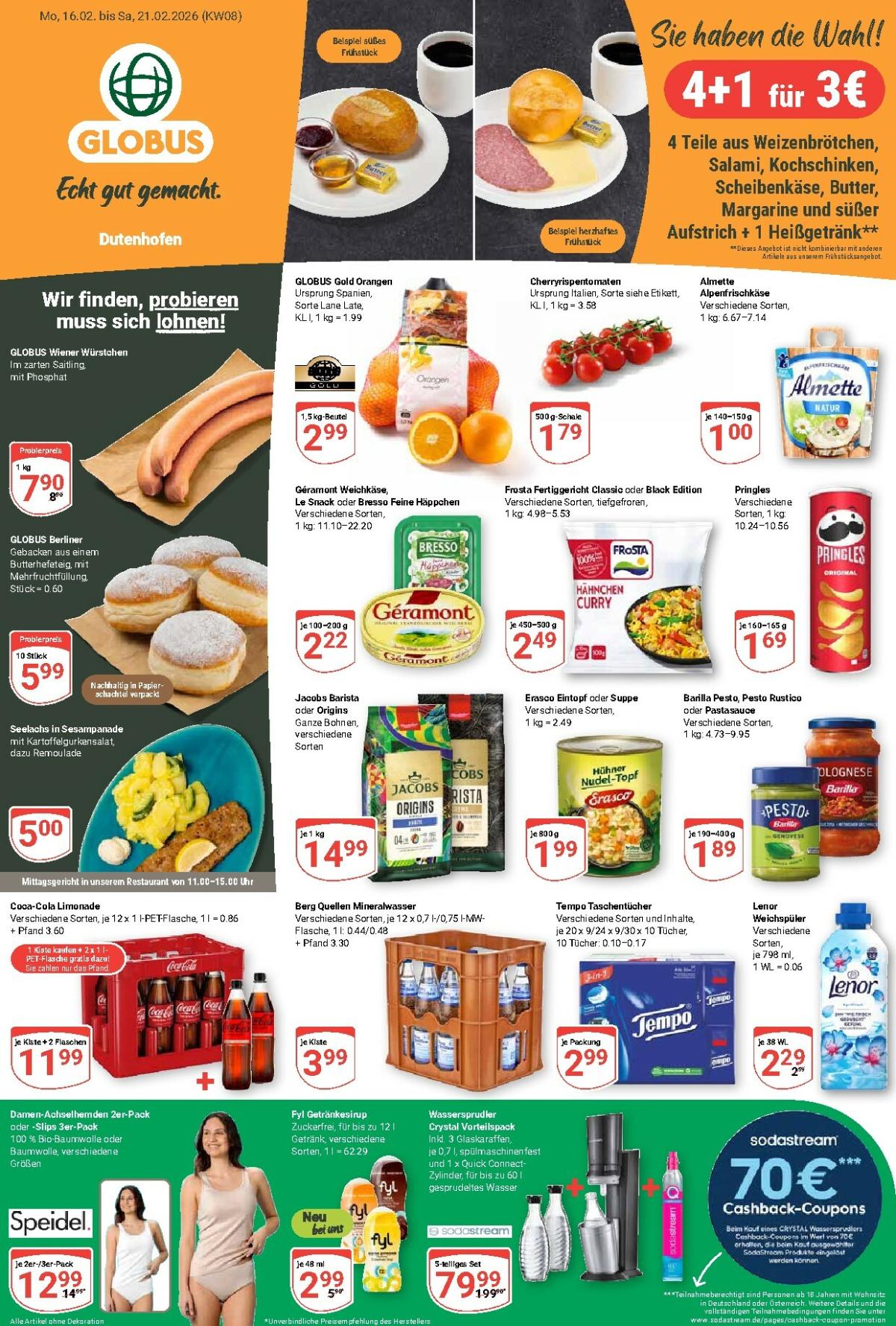 Globus - Dutenhofen-Prospekt gültig vom 16.02.2026 bis 21.02.2026