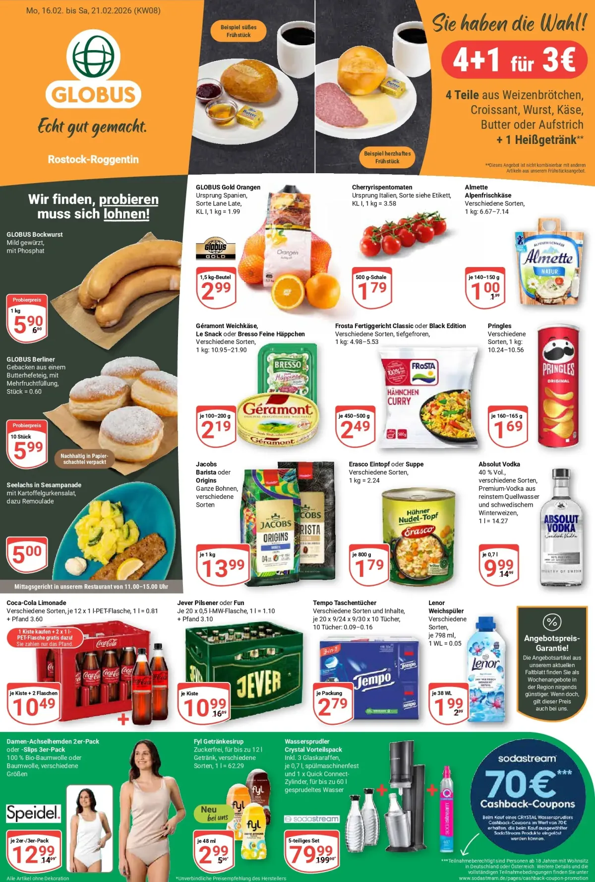 Globus - Rostock-Roggentin-Prospekt gültig vom 16.02.2026 bis 21.02.2026