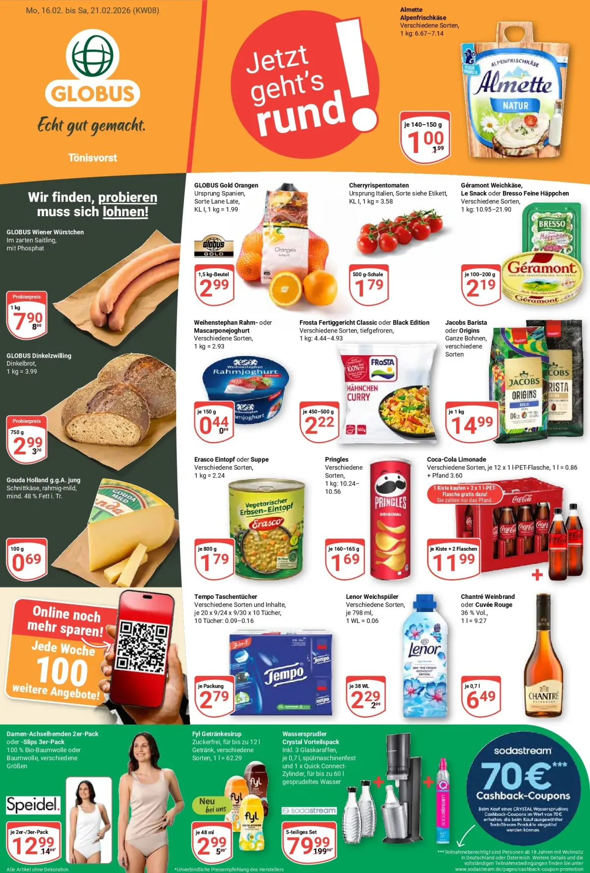Globus - Tönisvorst-Prospekt gültig vom 16.02.2026 bis 21.02.2026