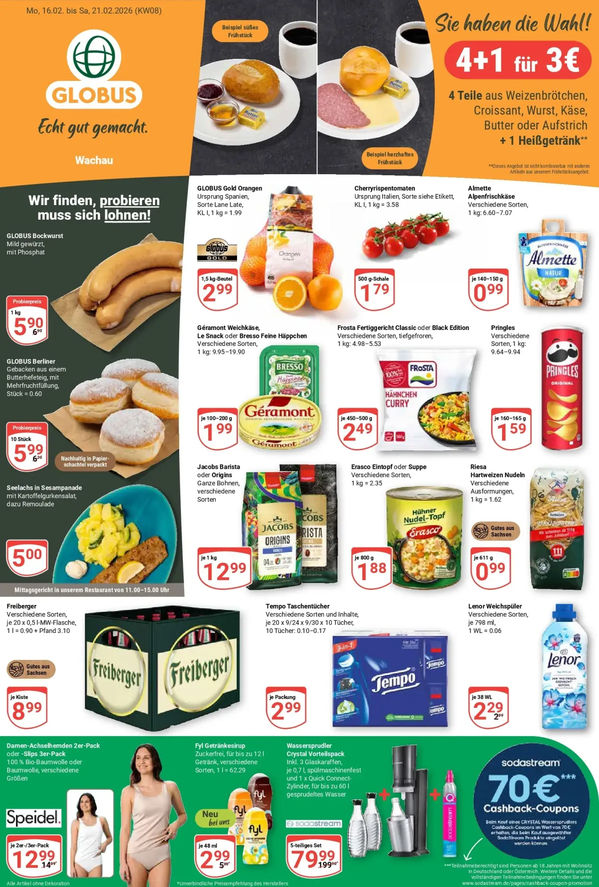 Globus - Wachau-Prospekt gültig vom 16.02.2026 bis 21.02.2026