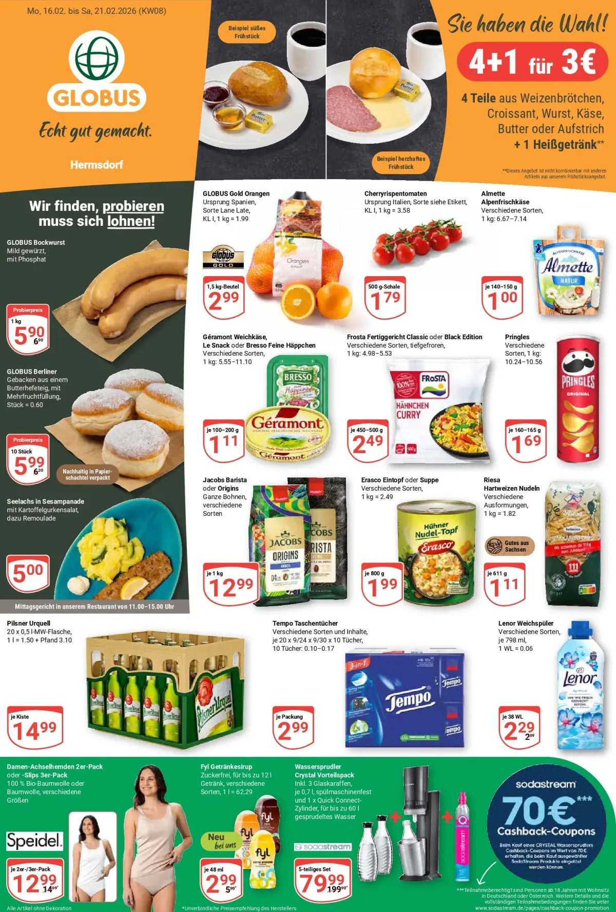 Globus - Hermsdorf-Prospekt gültig vom 16.02.2026 bis 21.02.2026