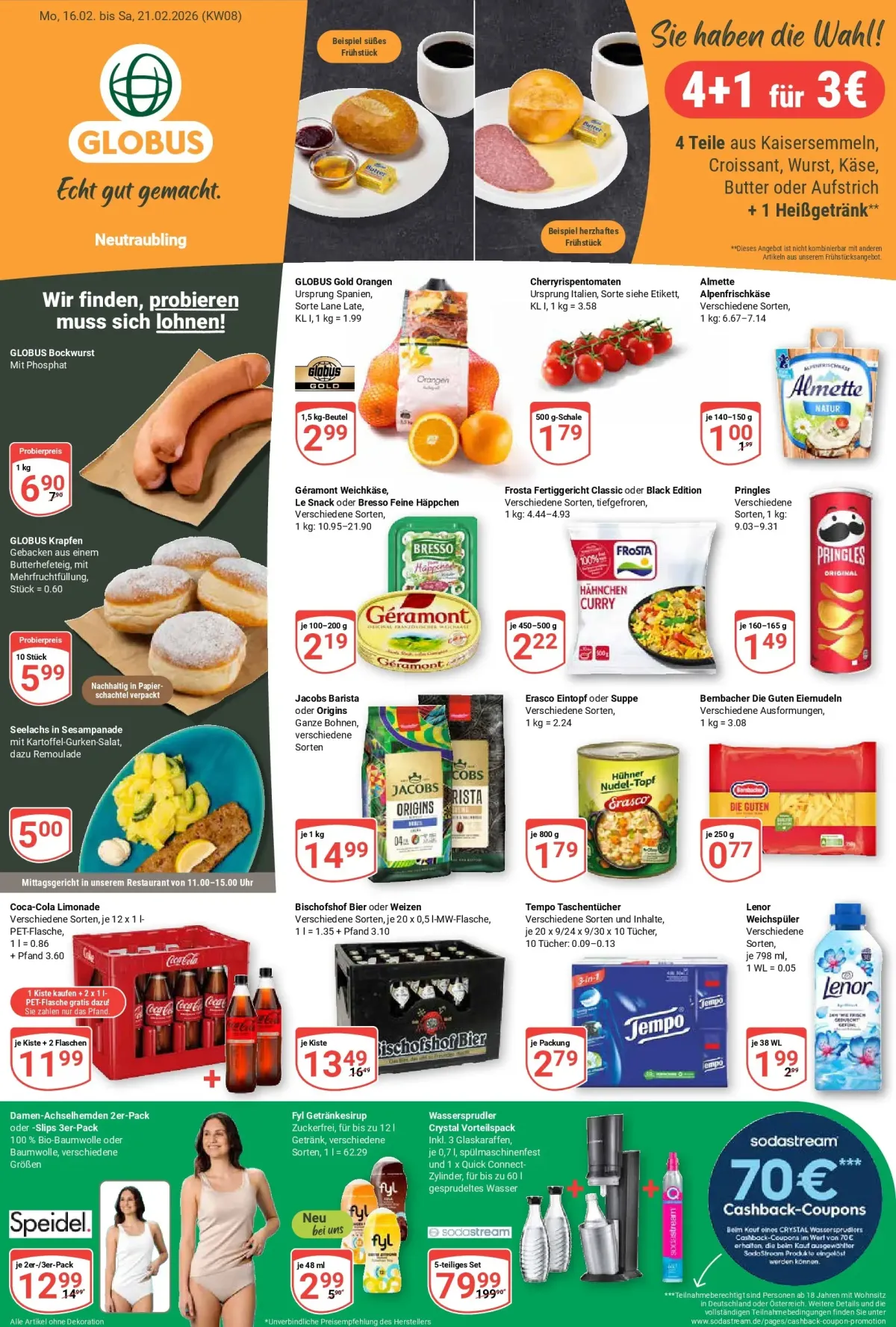 Globus - Neutraubling-Prospekt gültig vom 16.02.2026 bis 21.02.2026