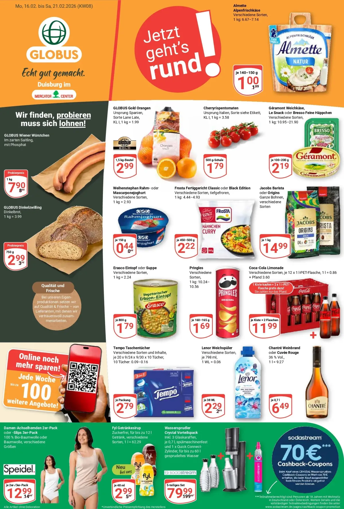 Globus - Duisburg im Mercator Center-Prospekt gültig vom 16.02.2026 bis 21.02.2026
