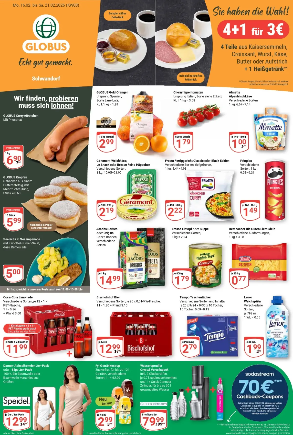 Globus - Schwandorf-Prospekt gültig vom 16.02.2026 bis 21.02.2026