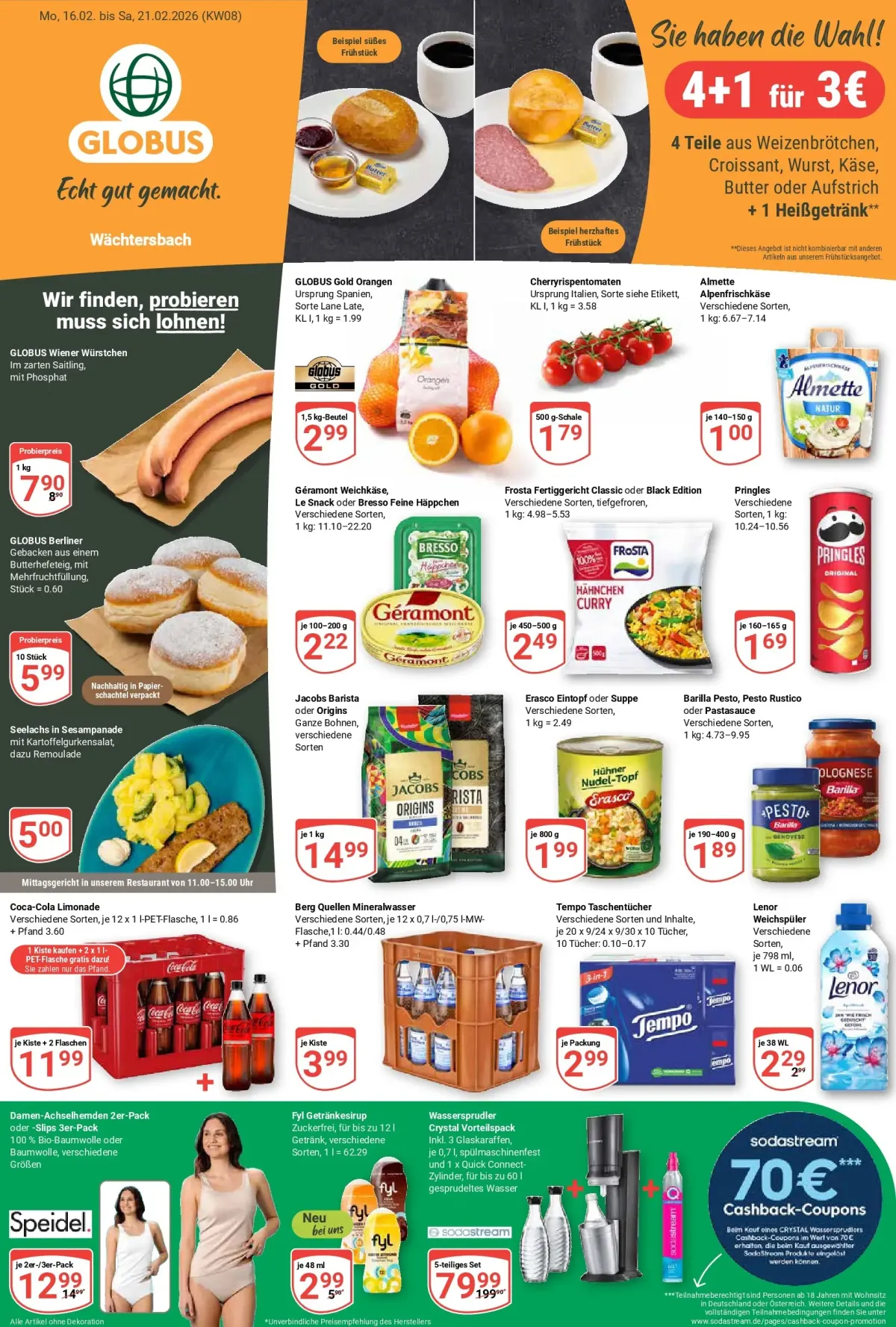 Globus - Wächtersbach-Prospekt gültig vom 16.02.2026 bis 21.02.2026