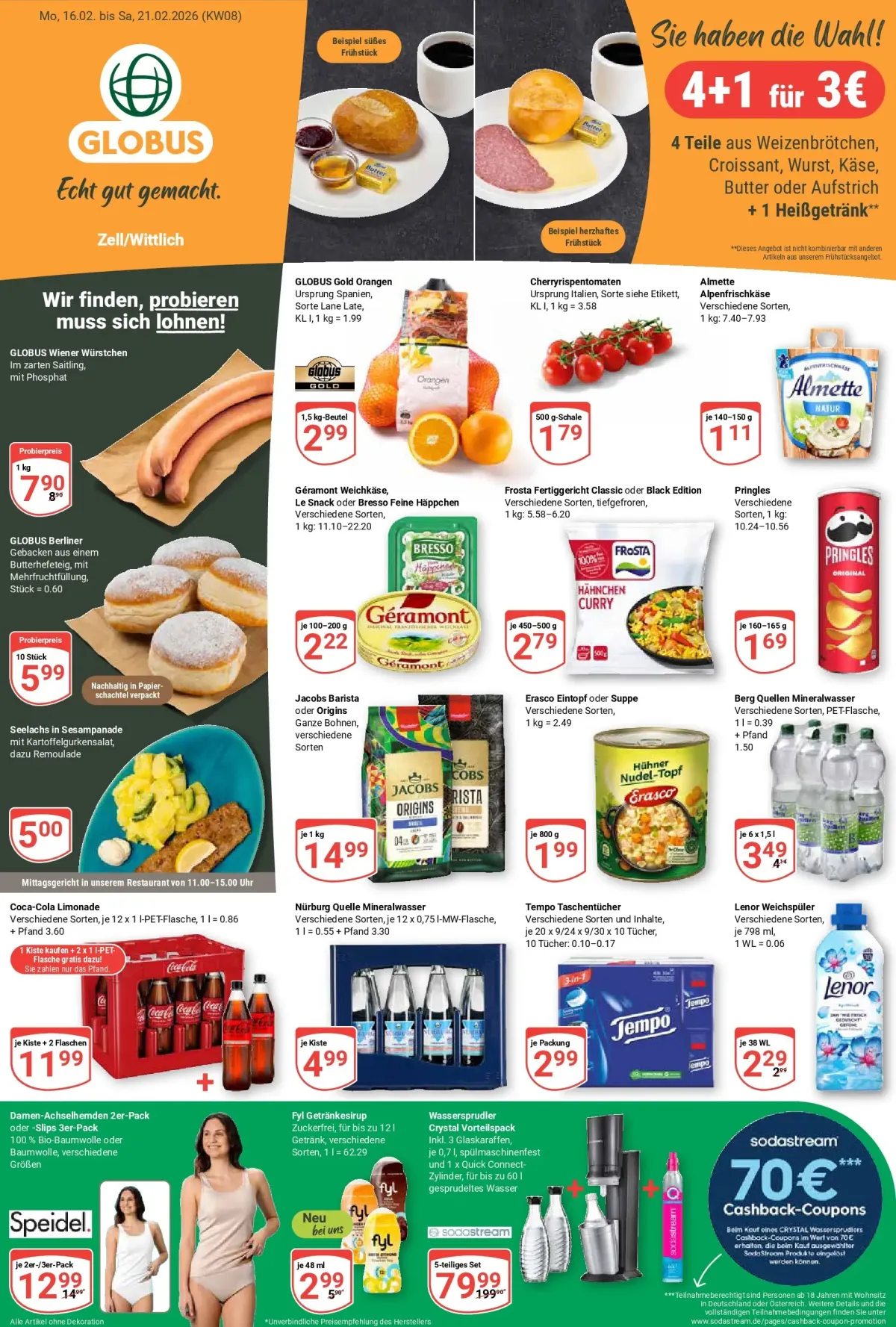 Globus - Zell/Wittlich-Prospekt gültig vom 16.02.2026 bis 21.02.2026