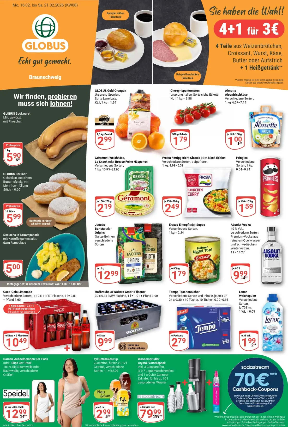 Globus - Braunschweig-Prospekt gültig vom 16.02.2026 bis 21.02.2026