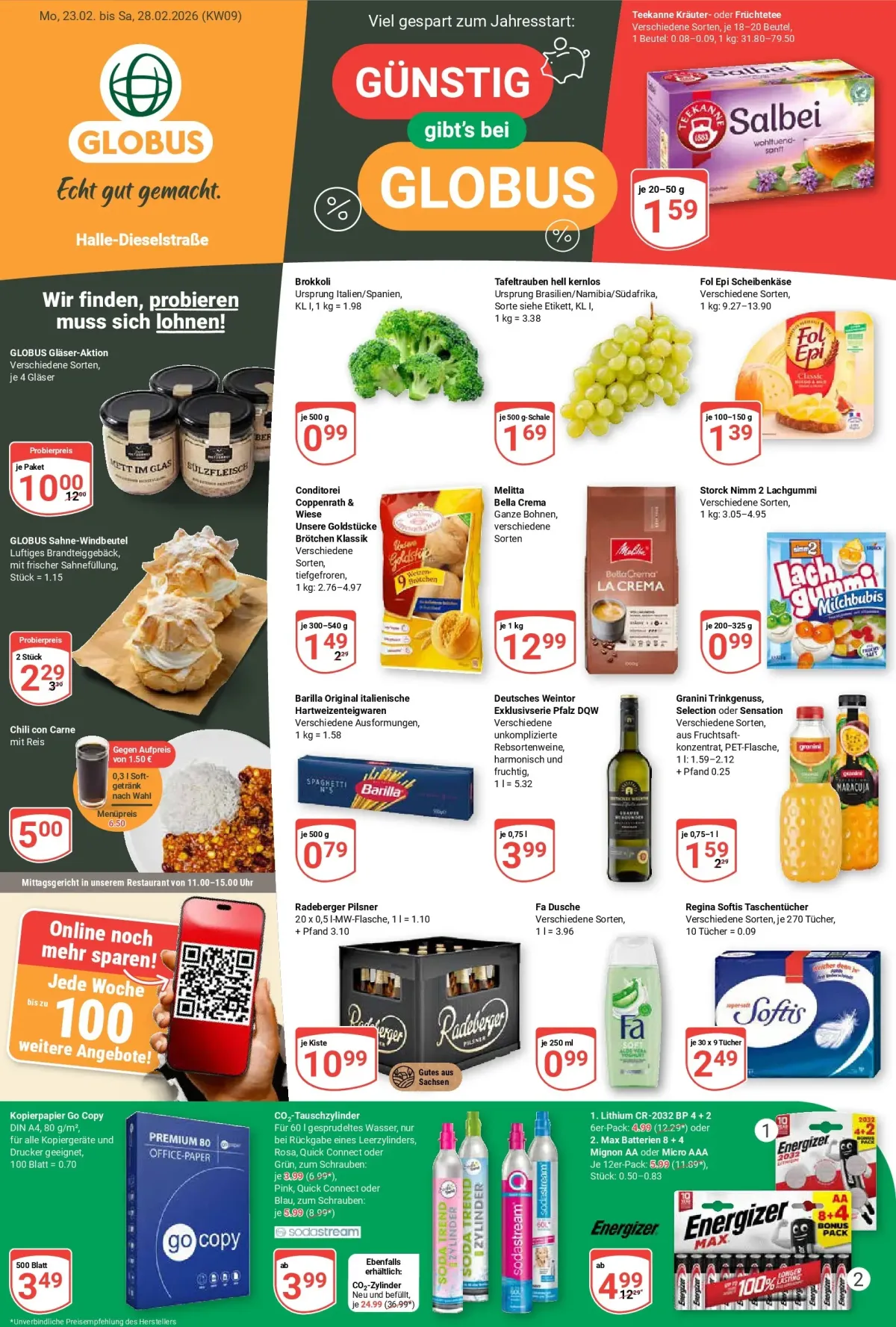 Globus - Halle-Dieselstrasse-Prospekt gültig vom 23.02.2026 bis 28.02.2026