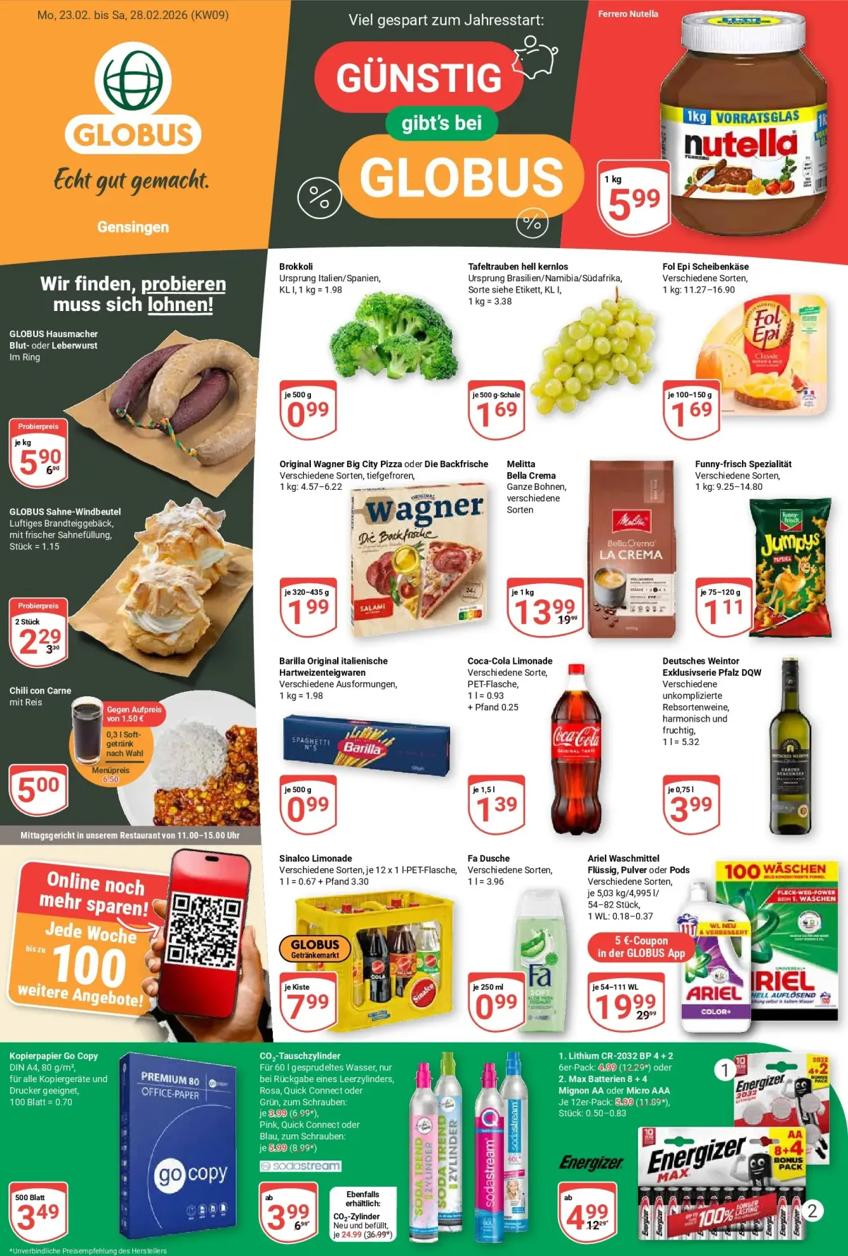 Globus - Gensingen-Prospekt gültig vom 23.02.2026 bis 28.02.2026