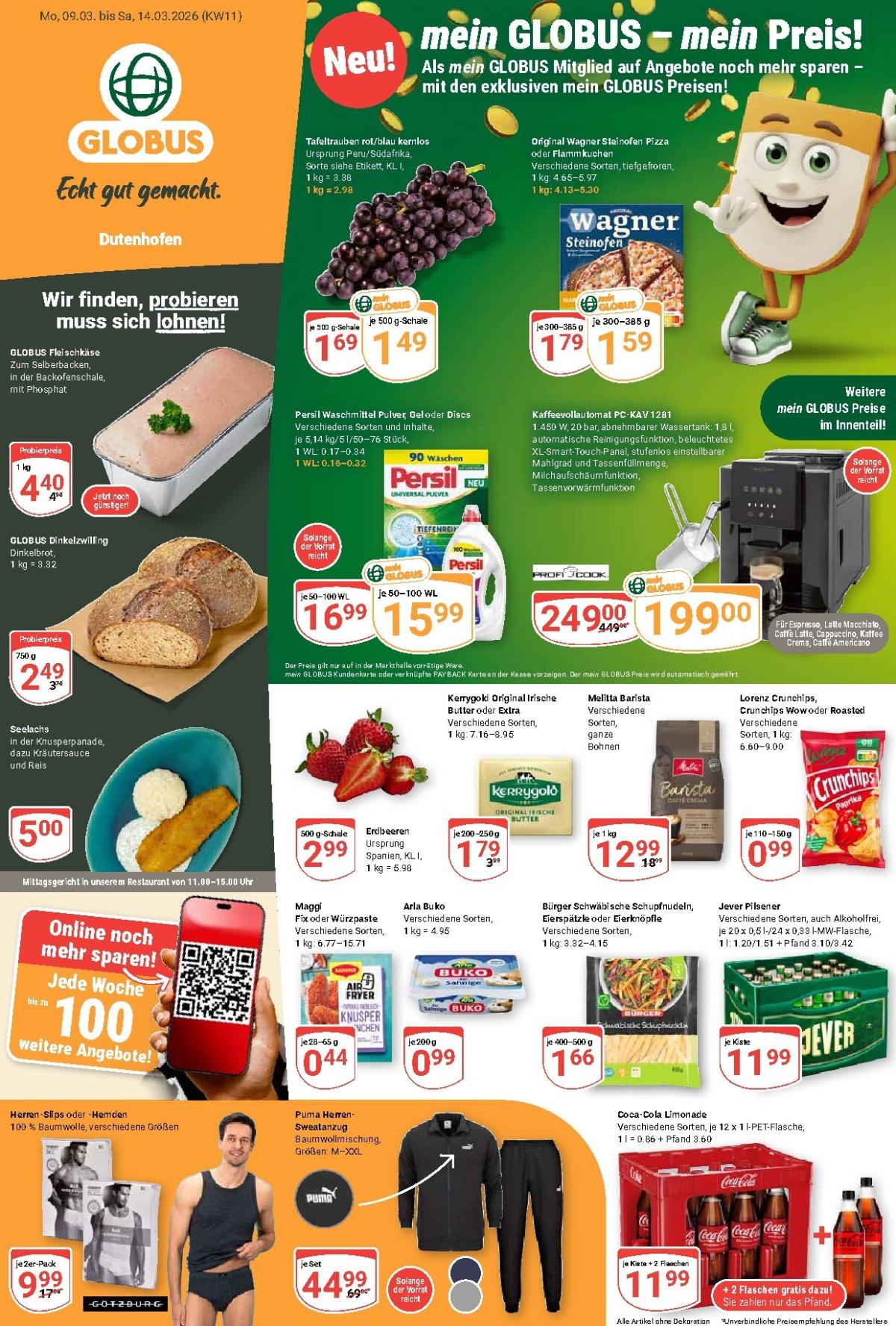 Globus - Dutenhofen-Prospekt gültig vom 09.03.2026 bis 14.03.2026