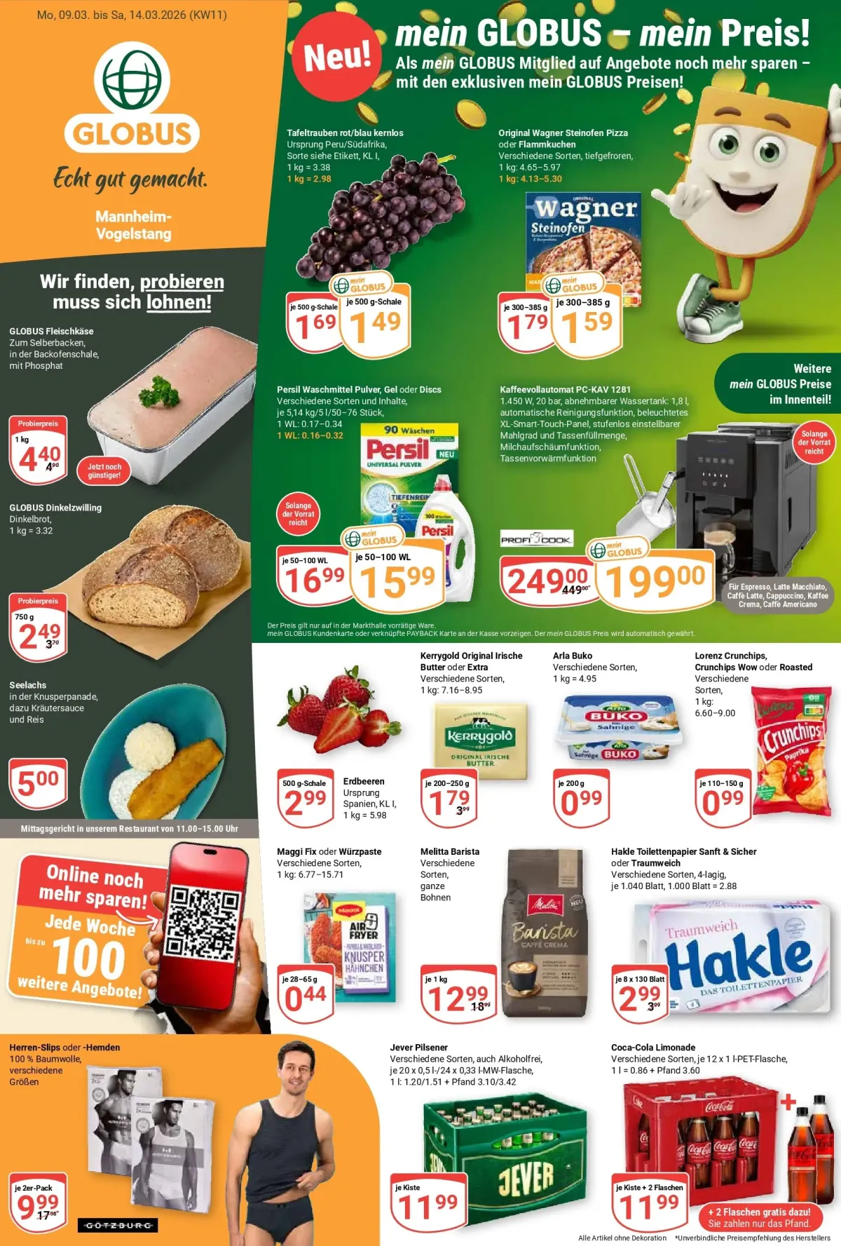 Globus - Mannheim-Vogelstang-Prospekt gültig vom 09.03.2026 bis 14.03.2026