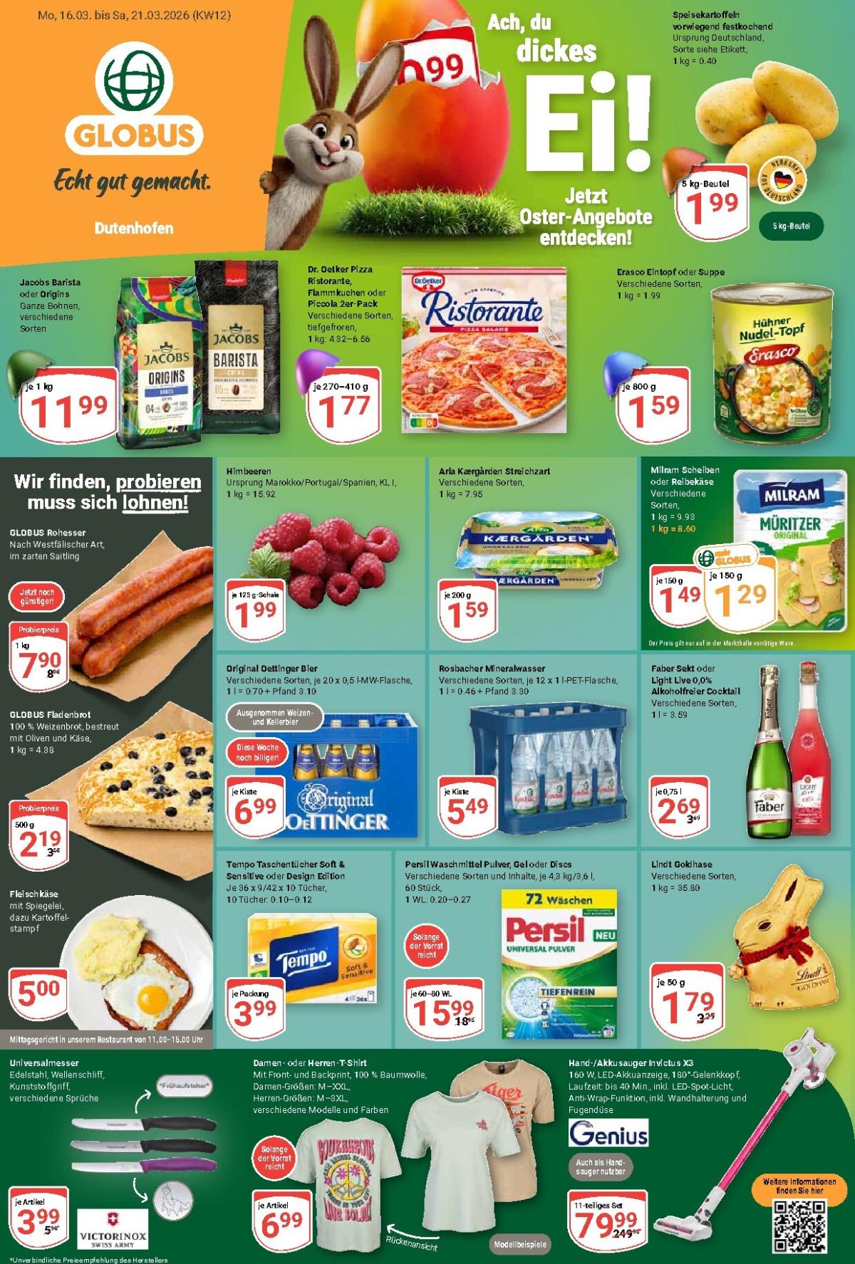 Globus - Dutenhofen-Prospekt gültig vom 16.03.2026 bis 21.03.2026