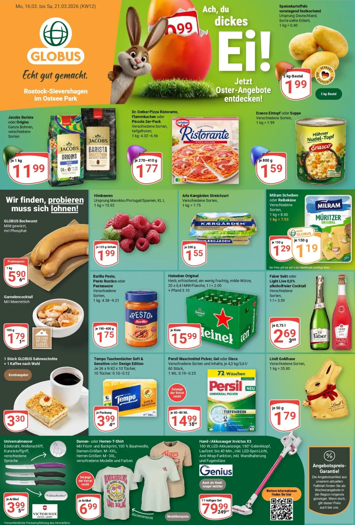 Globus - Rostock-Sievershagen im Ostsee Park-Prospekt gültig vom 16.03.2026 bis 21.03.2026