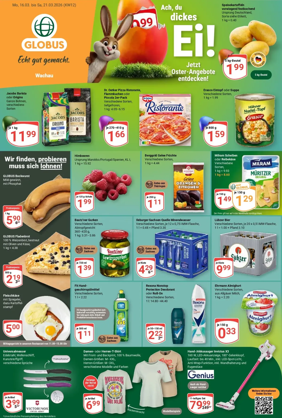 Globus - Wachau-Prospekt gültig vom 16.03.2026 bis 21.03.2026