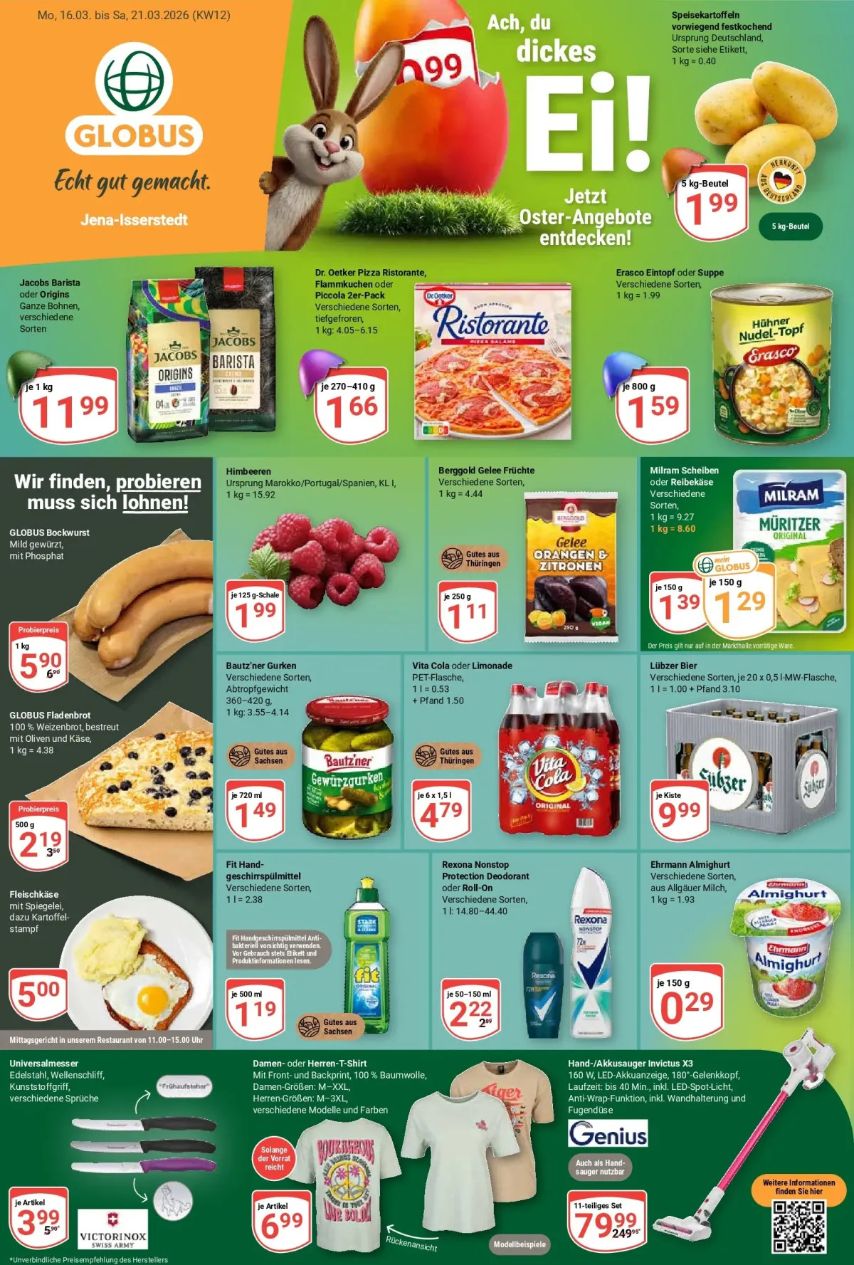 Globus - Jena-Isserstedt-Prospekt gültig vom 16.03.2026 bis 21.03.2026