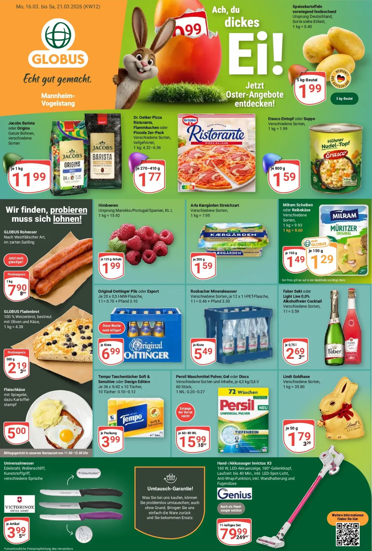 Globus - Mannheim-Vogelstang-Prospekt gültig vom 16.03.2026 bis 21.03.2026