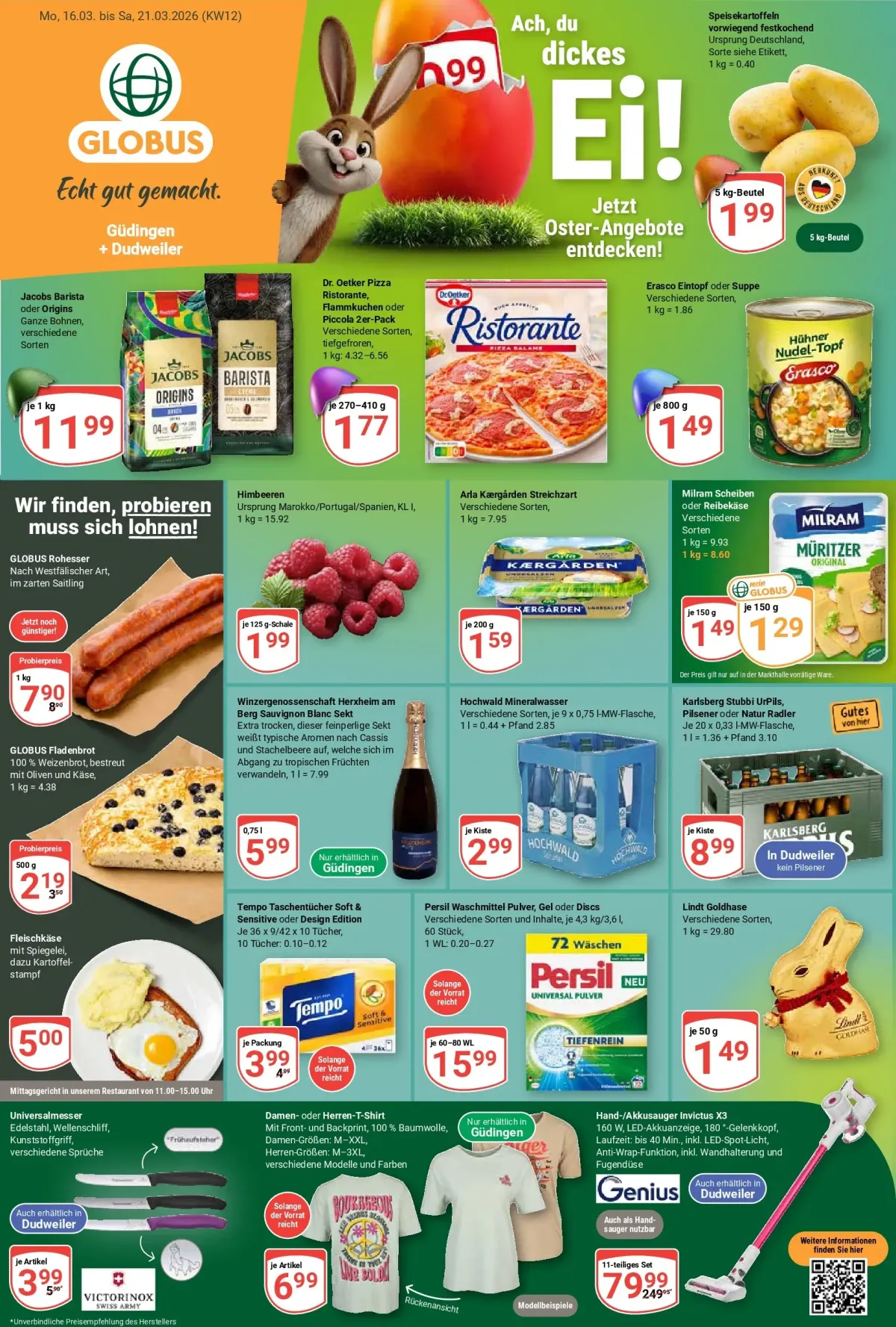 Globus - Güdingen + Dudweiler-Prospekt gültig vom 16.03.2026 bis 21.03.2026