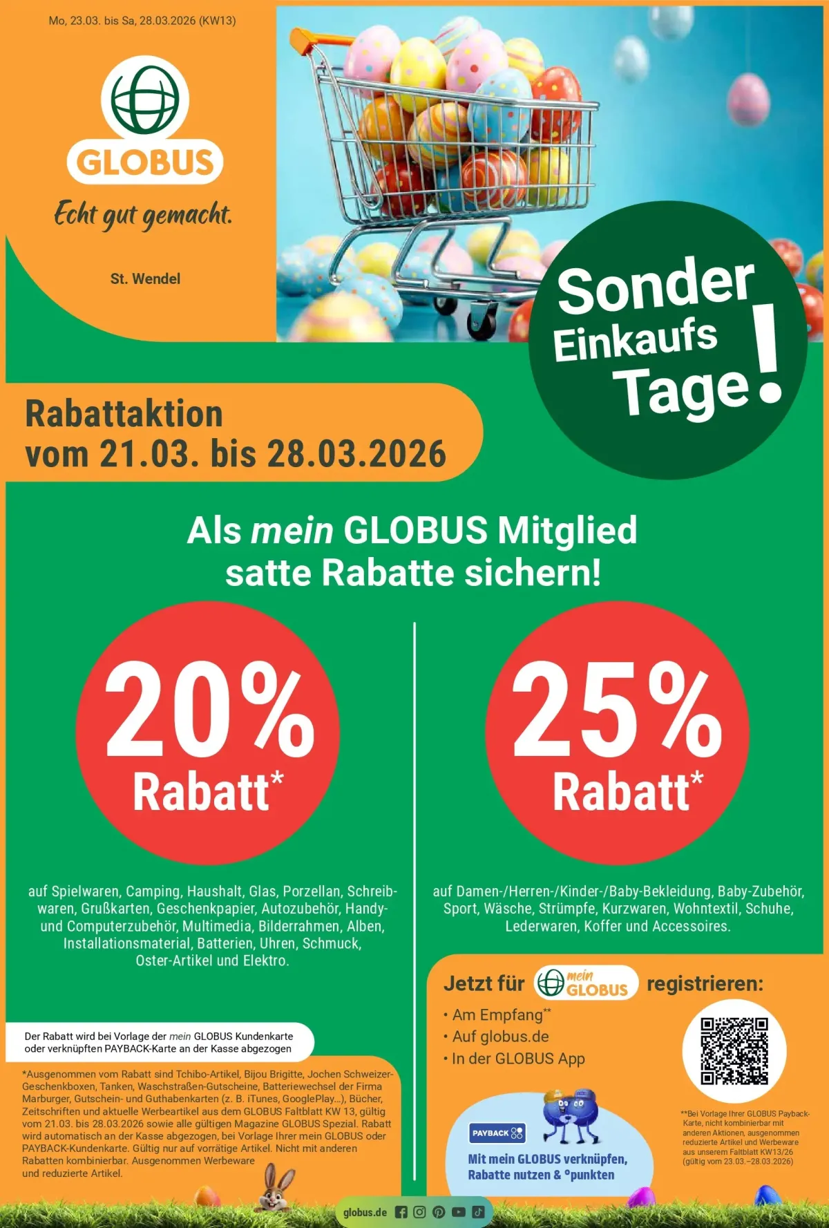 Globus - St. Wendel-Prospekt gültig vom 23.03.2026 bis 28.03.2026