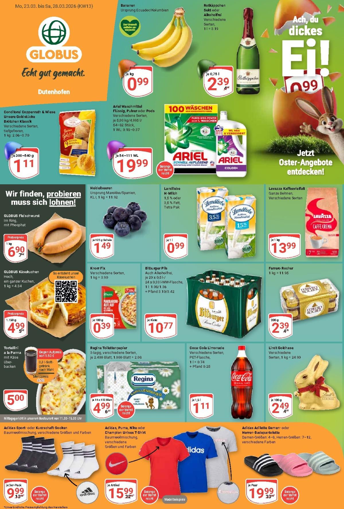 Globus - Dutenhofen-Prospekt gültig vom 23.03.2026 bis 28.03.2026