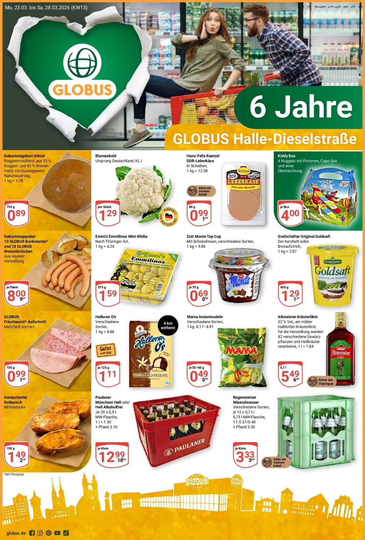 Globus - Halle-Dieselstrasse-Prospekt gültig vom 23.03.2026 bis 28.03.2026