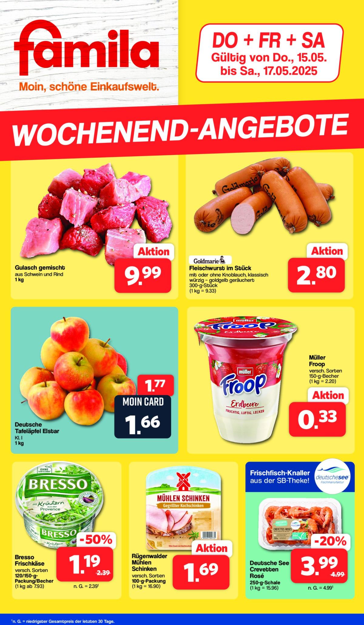 Famila Nordwest - Wochenend-Angebote-Prospekt gültig von 15.05. bis 17.05.