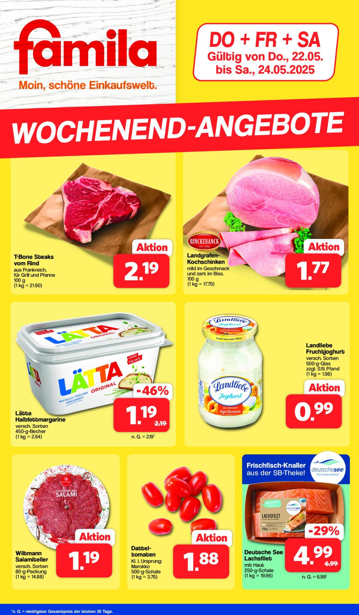 Famila Nordwest - Wochenend-Angebote-Prospekt gültig von 22.05. bis 24.05.