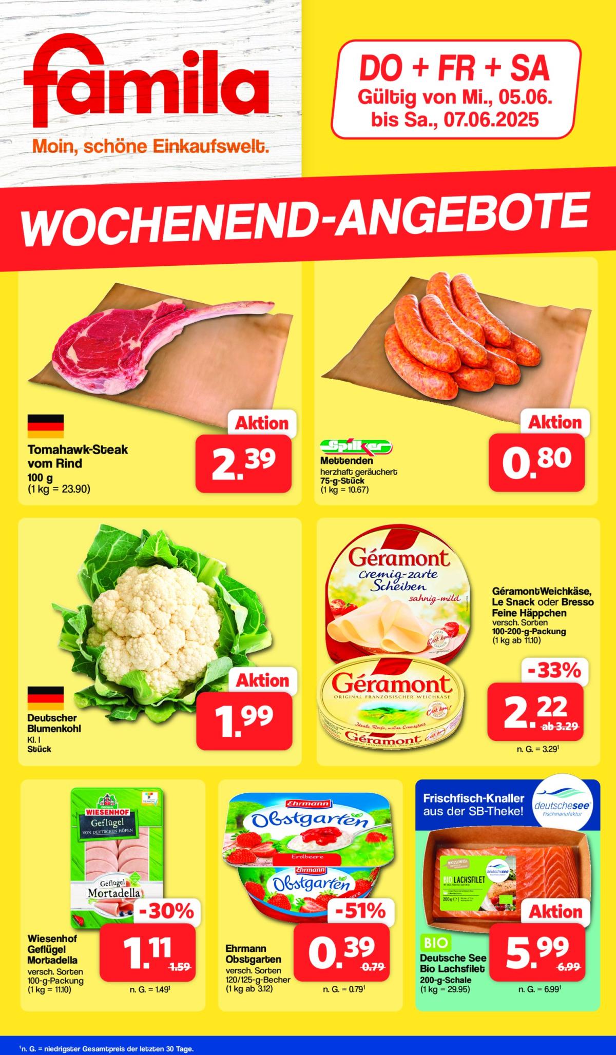 Famila Nordwest - Wochenend-Angebote-Prospekt gültig vom 05.06. bis 07.06.