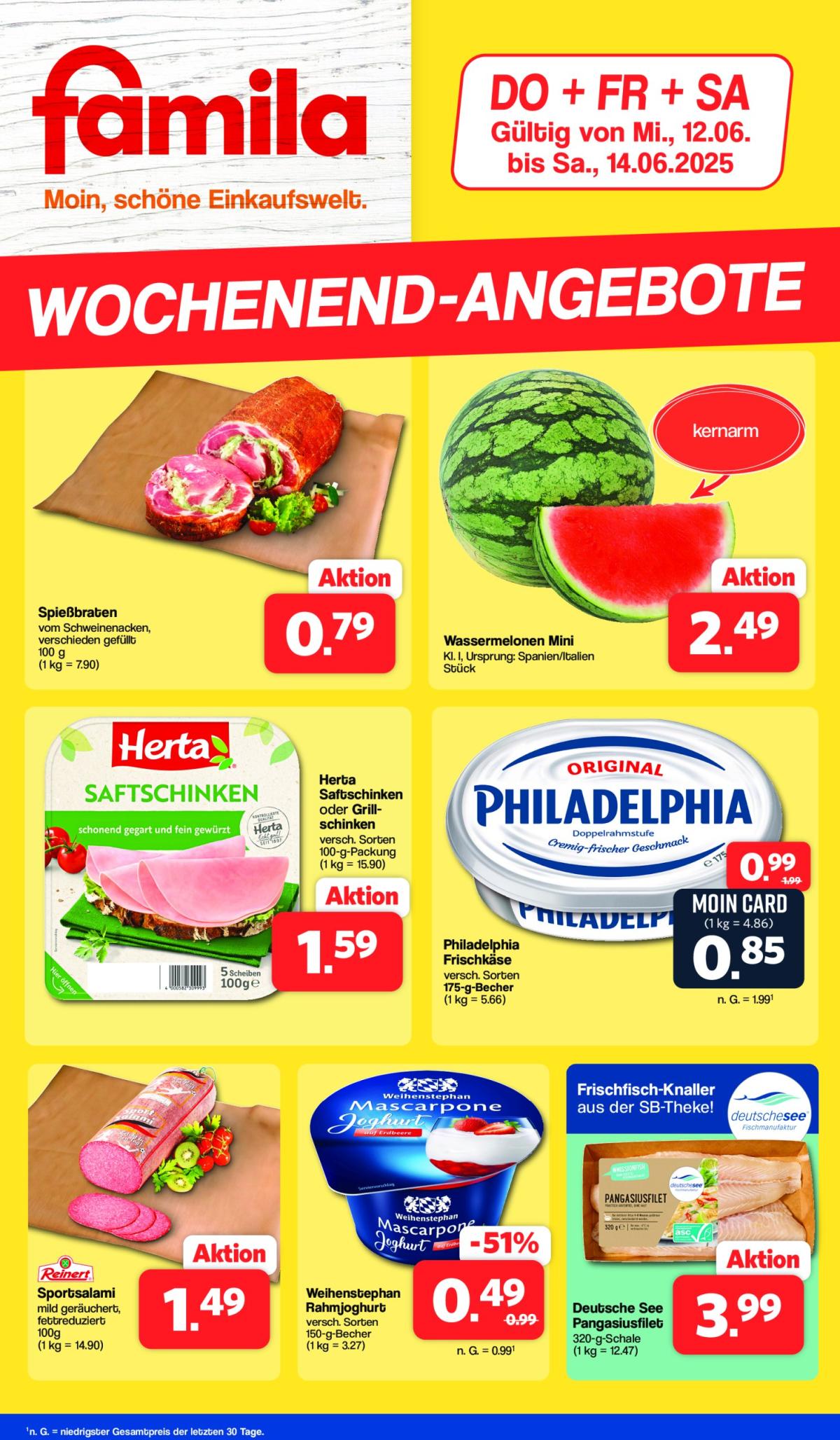 Famila Nordwest - Wochenend-Angebote-Prospekt gültig vom 12.06. bis 14.06.