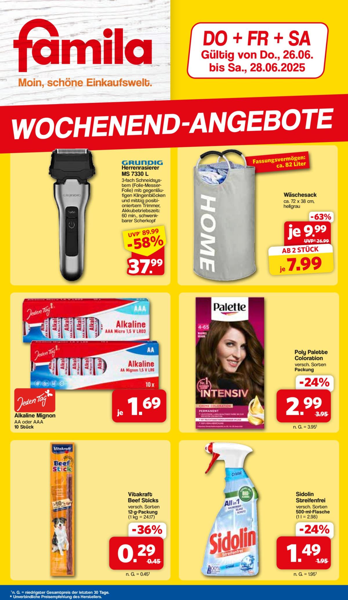 Famila Nordwest-Prospekt gültig vom 26.06. bis 28.06.