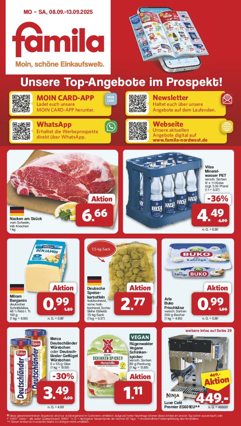 Famila Nordwest-Prospekt gültig vom 08.09. bis 13.09.