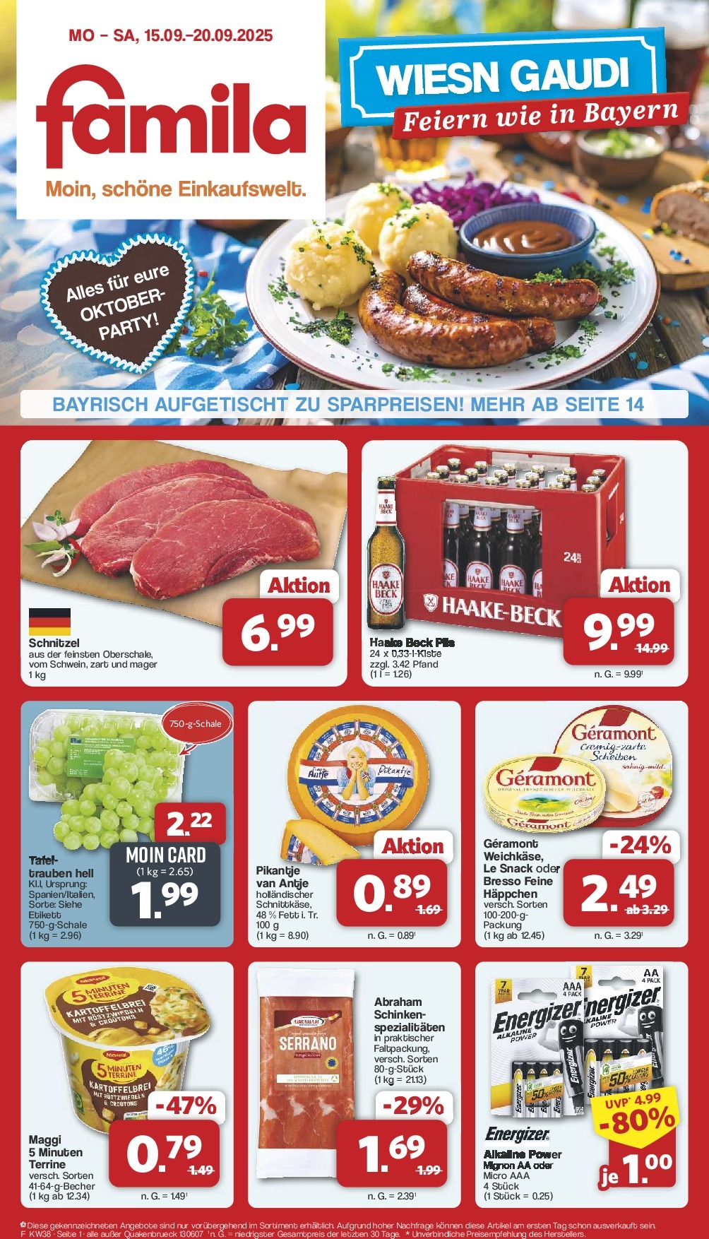Famila Nordwest-Prospekt gültig vom 15.09. bis 20.09.