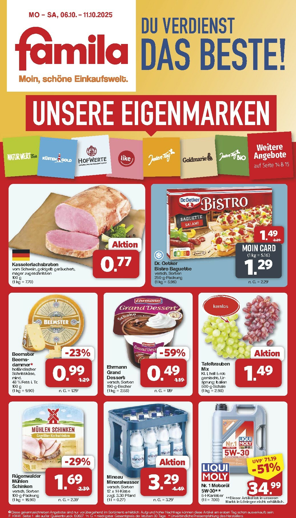 Famila Nordwest-Prospekt gültig vom 06.10. bis 11.10.