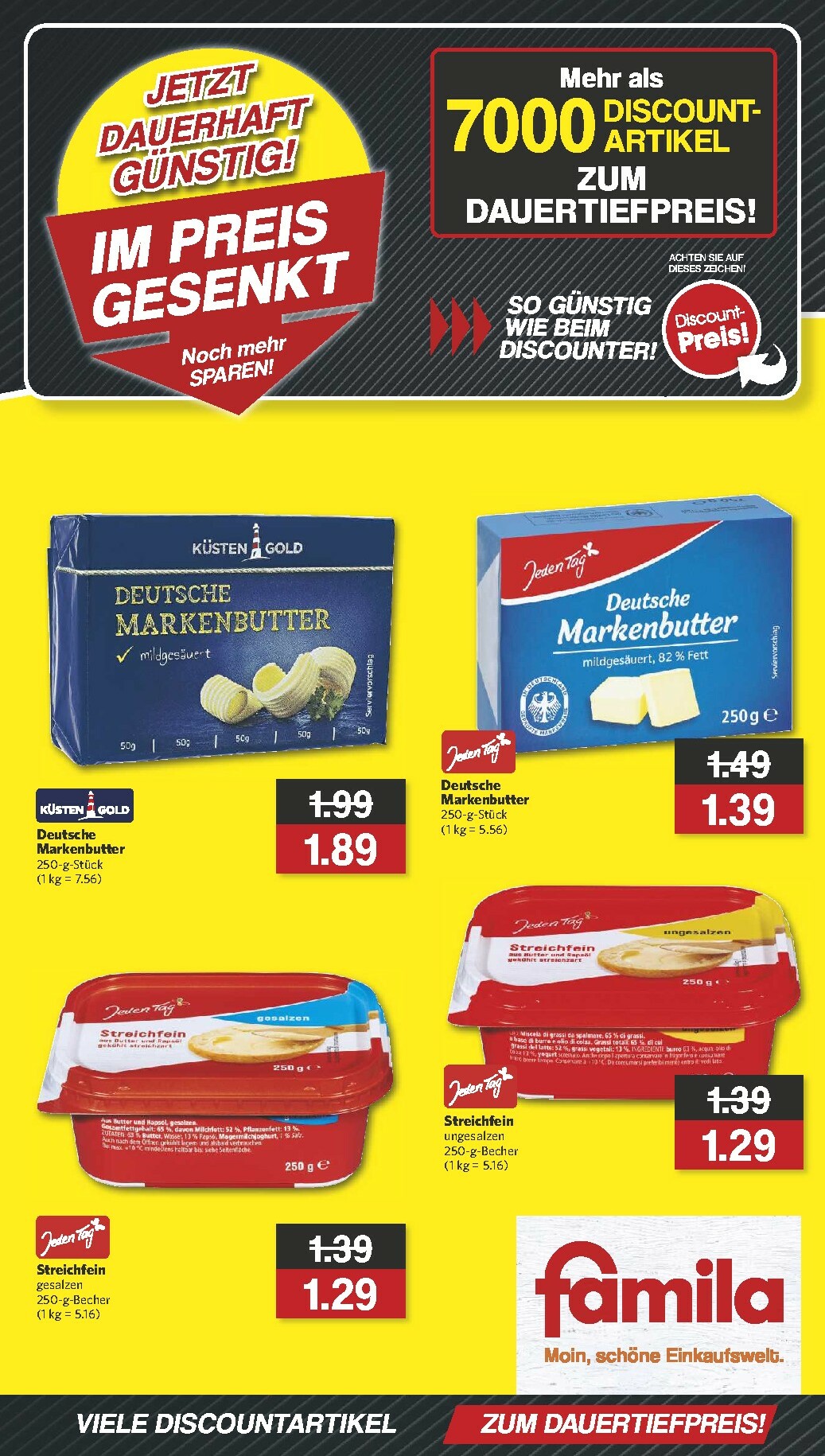 Famila Nordwest - Im Preis Gesenkt-Prospekt gültig vom 29.10. bis 03.11.