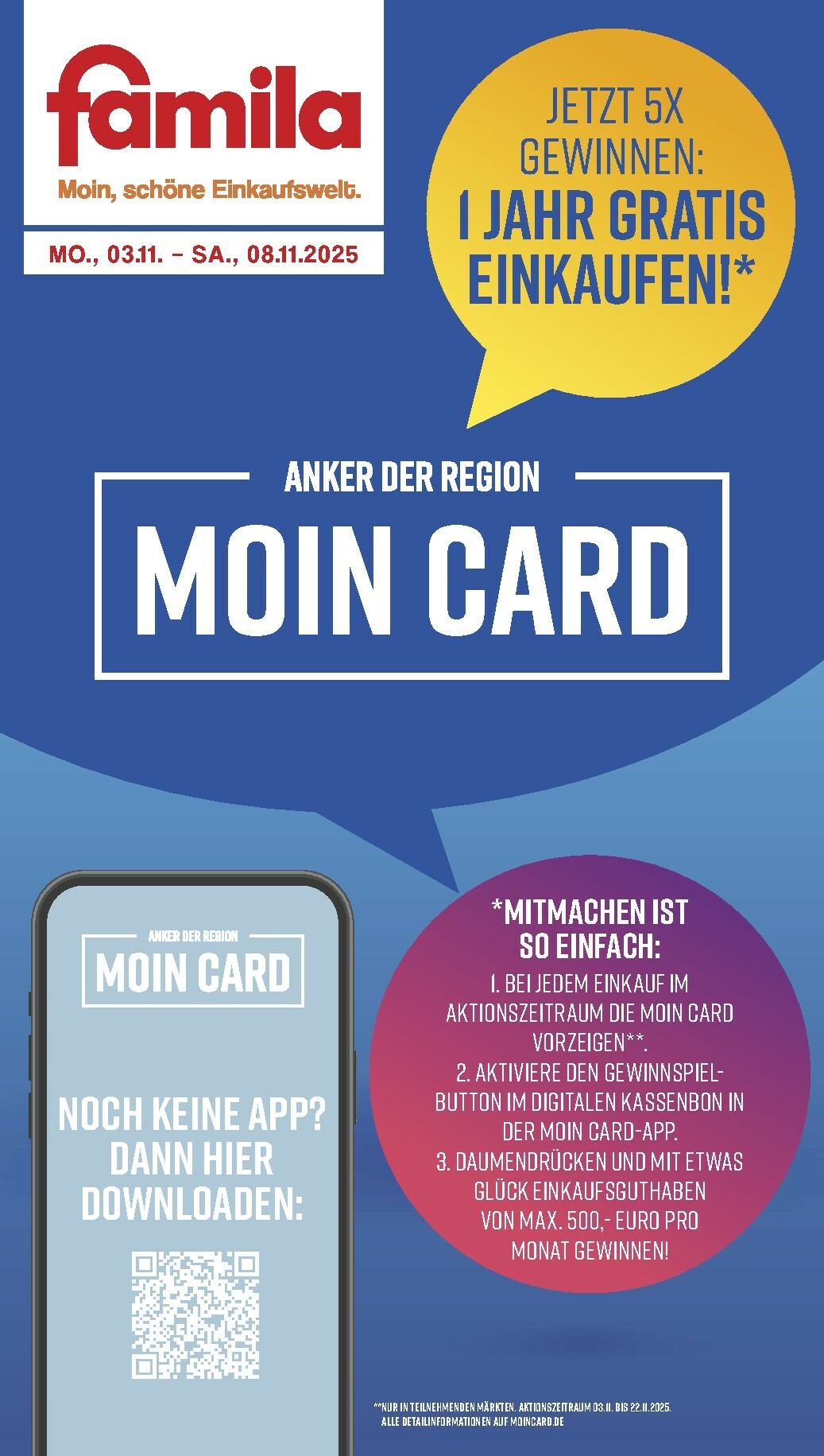 Famila Nordwest - Moin Card-Prospekt gültig vom 03.11. bis 08.11.