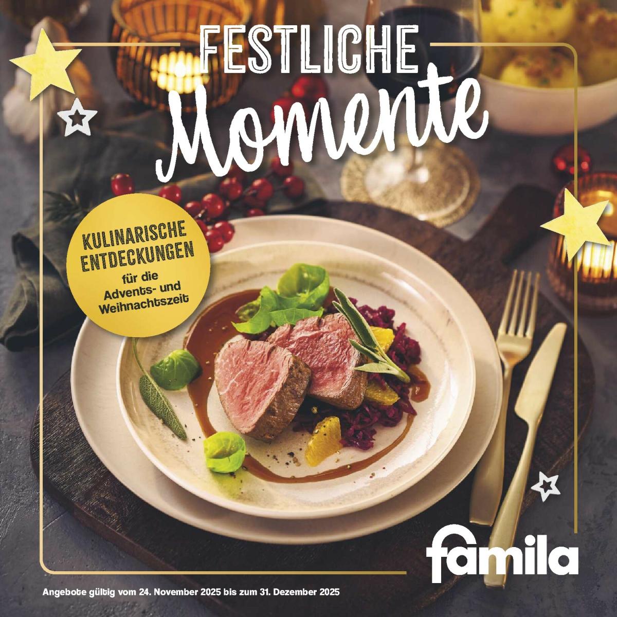 Famila Nordwest - Festliche Momente-Prospekt gültig vom 24.11. bis 31.12.
