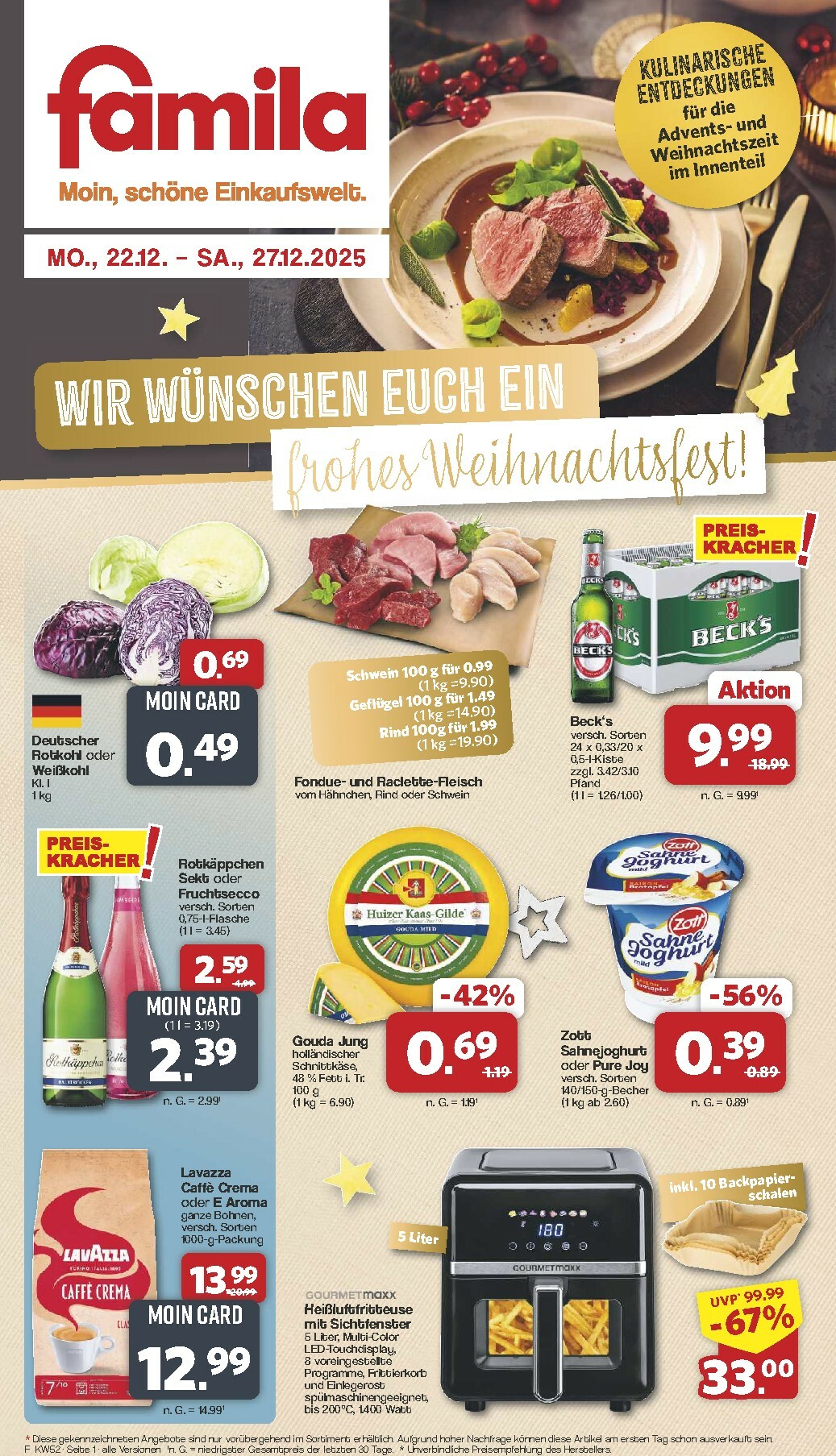 Famila Nordwest-Prospekt gültig vom 22.12. bis 27.12.