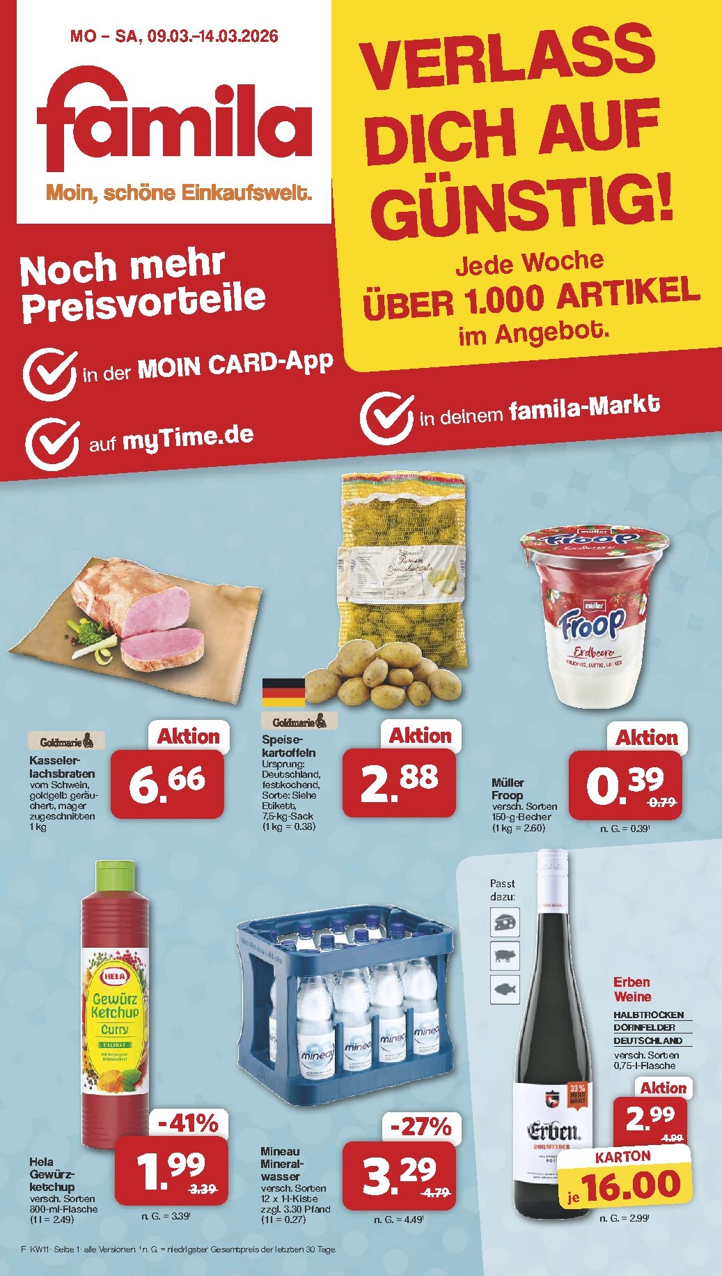 Famila Nordwest - Verlass dich auf Günstig-Prospekt gültig vom 09.03.2026 bis 14.03.2026