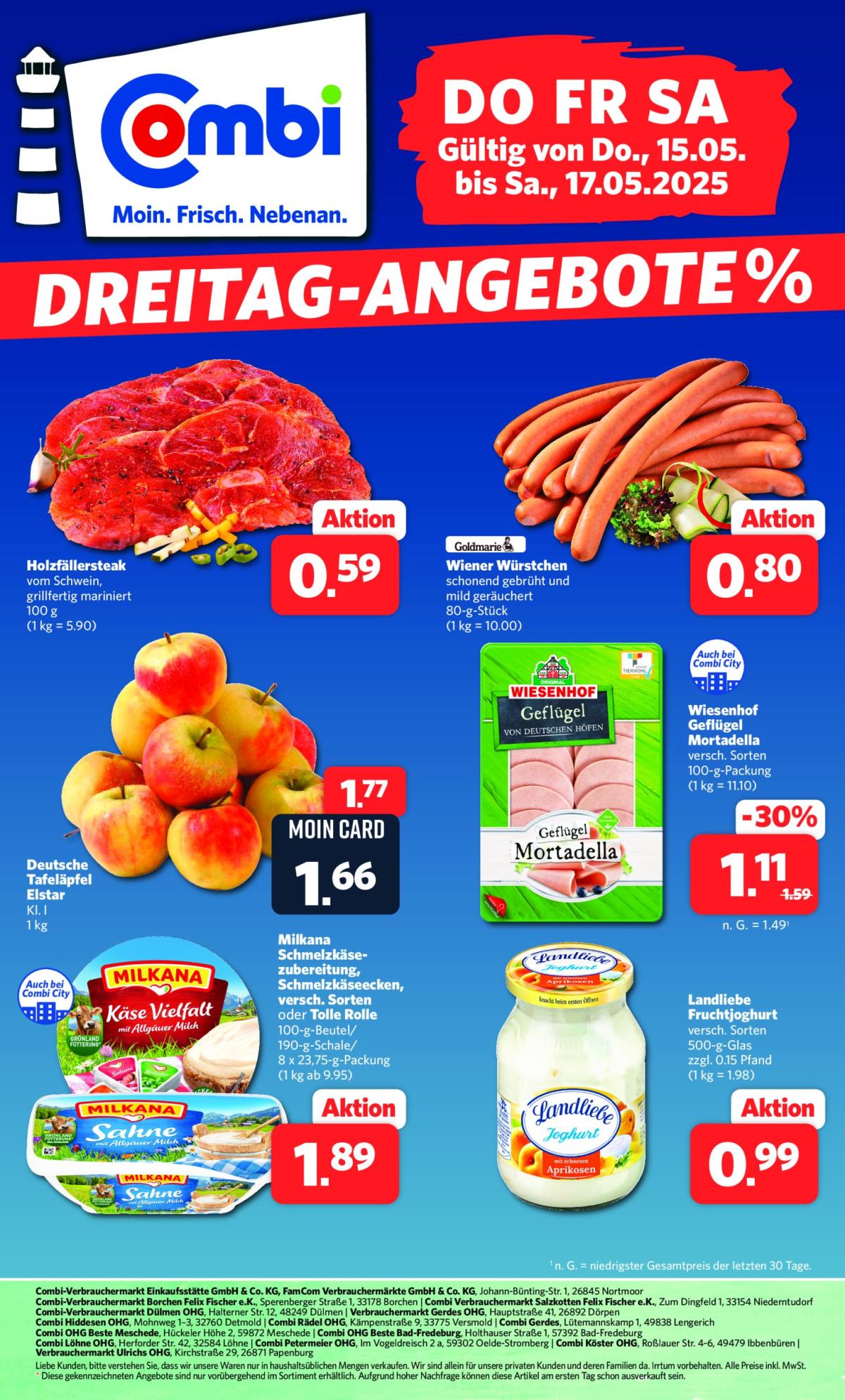 Combi - Dreitag-Angebote-Prospekt gültig von 15.05. bis 17.05.