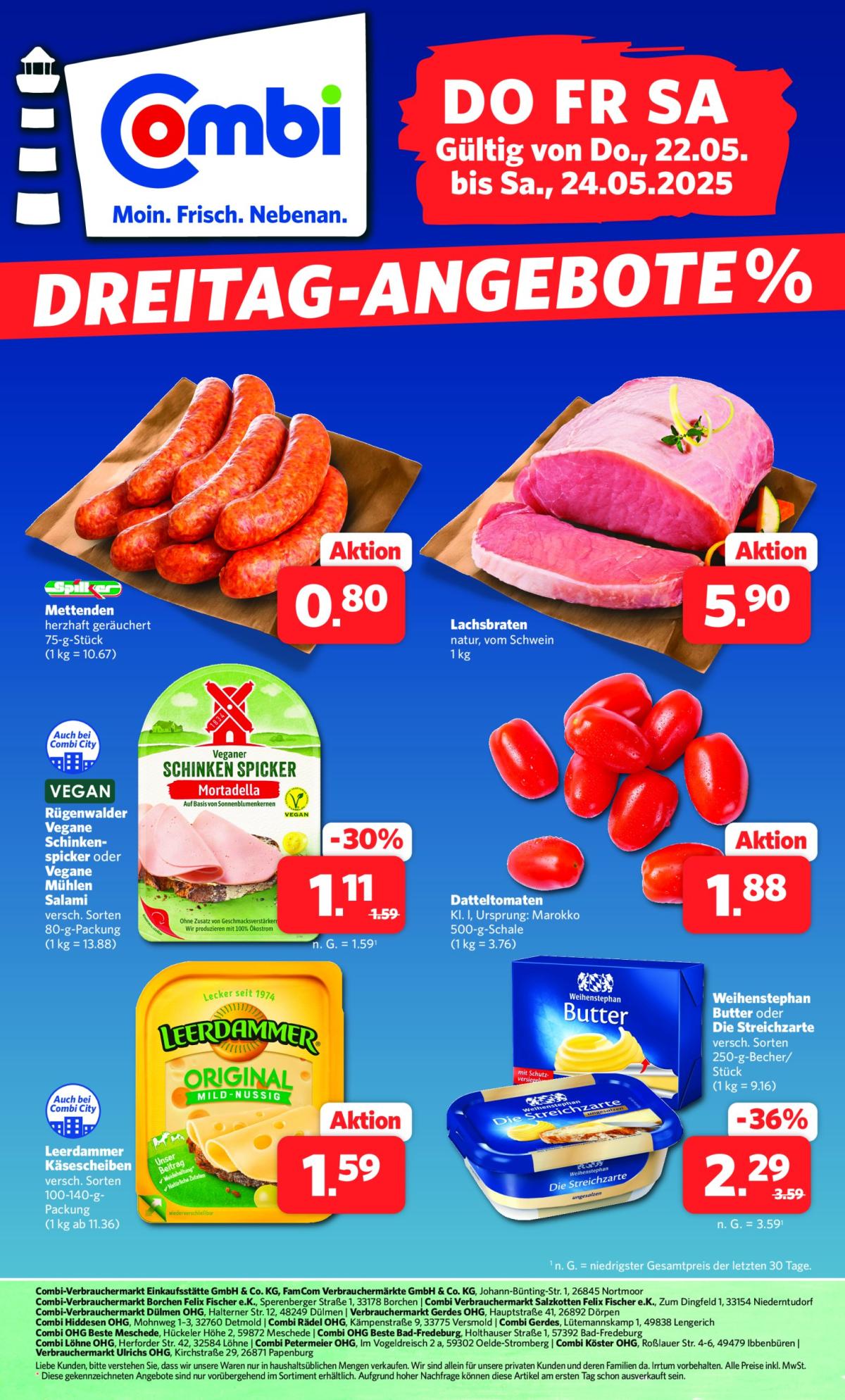 Combi - Dreitag Angebote-Prospekt gültig von 22.05. bis 24.05.