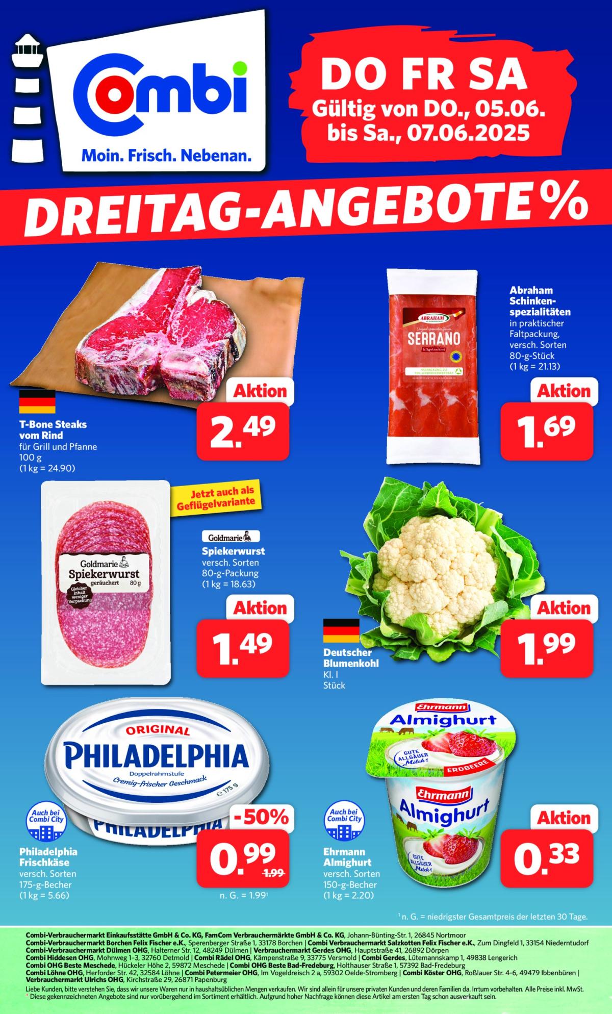 Combi - Dreitag Angebote-Prospekt gültig vom 05.06. bis 07.06.