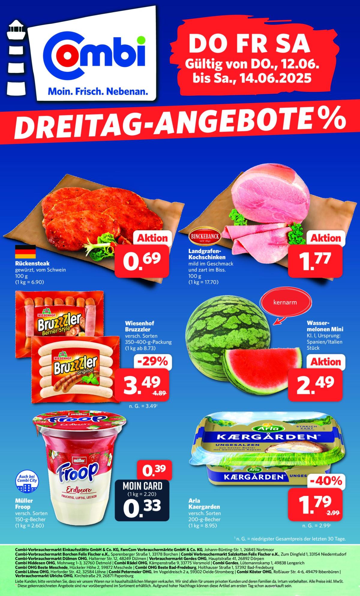 Combi - Dreitag Angebote-Prospekt gültig vom 12.06. bis 14.06.