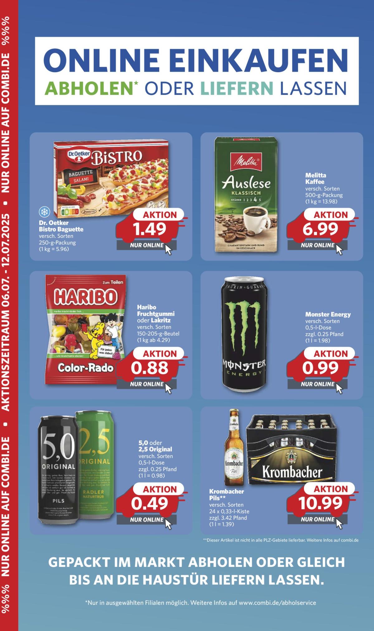 Combi - Online Einkaufen-Prospekt gültig vom 07.07. bis 12.07.