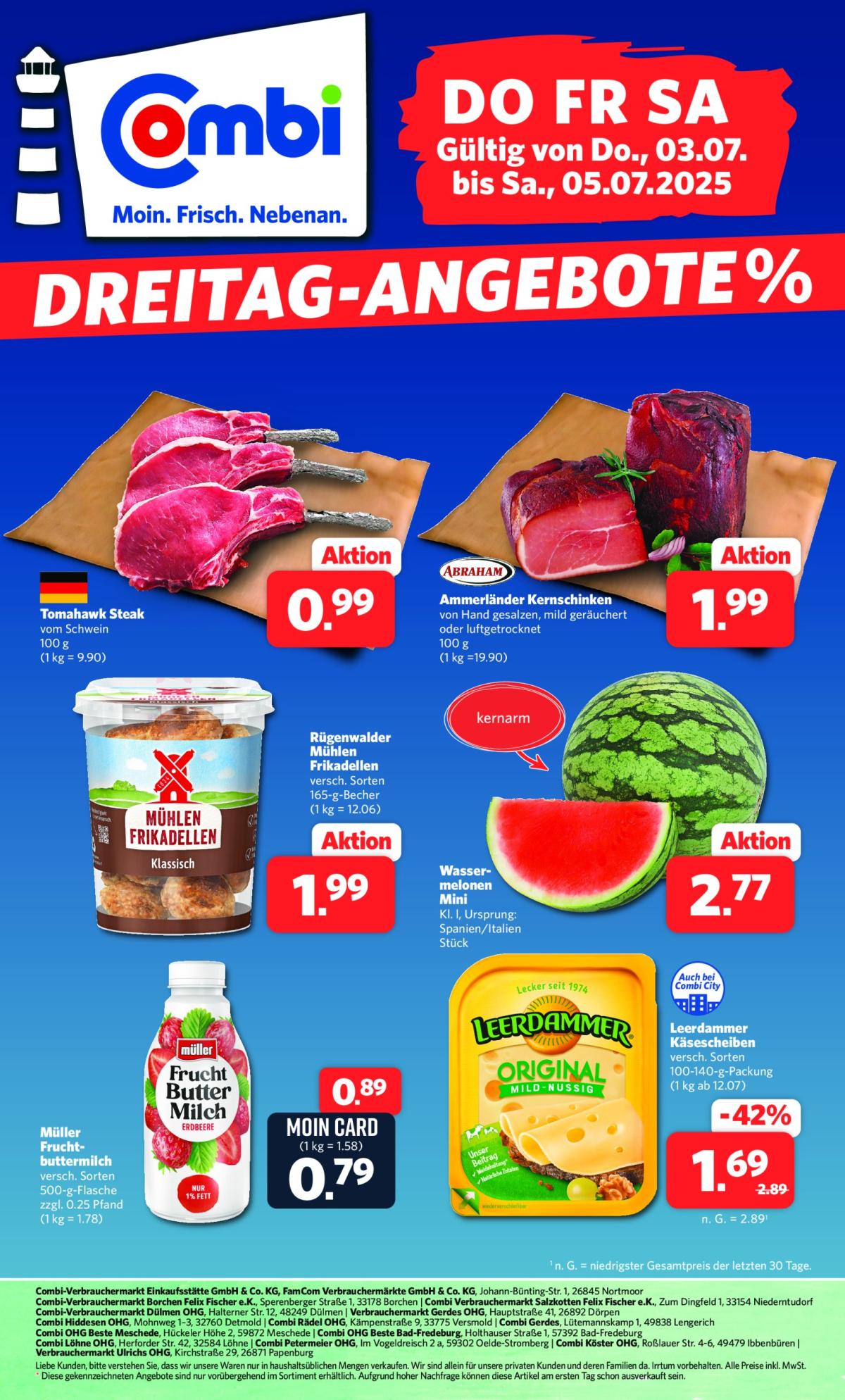 Combi - Dreitag-Angebote-Prospekt gültig vom 03.07. bis 05.07.