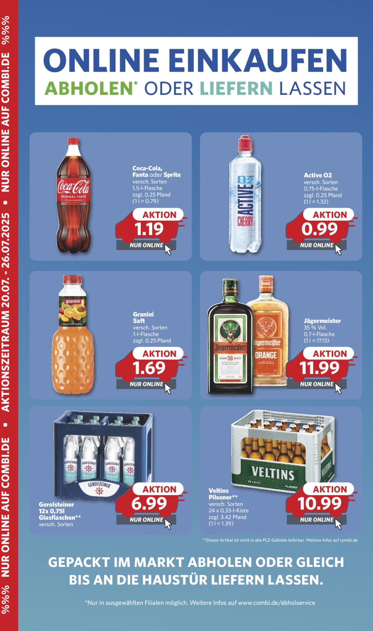 Combi - Online Einkaufen-Prospekt gültig vom 20.07. bis 26.07.