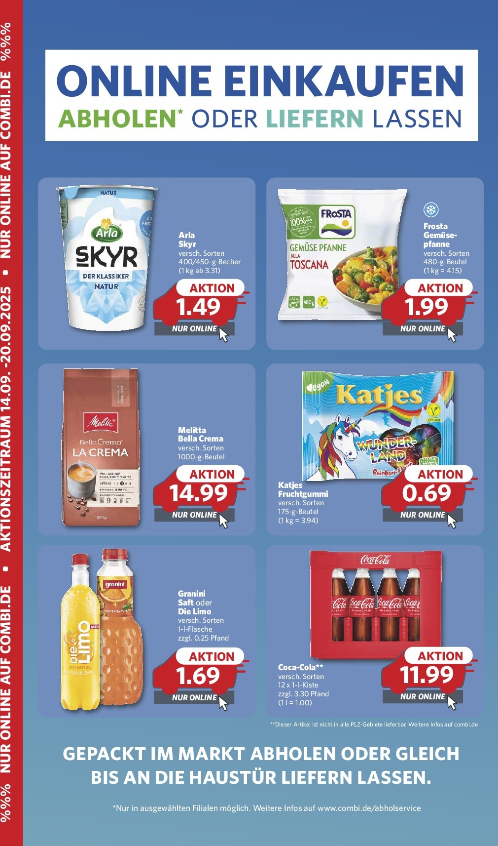 Combi - Online Einkaufen-Prospekt gültig vom 14.09. bis 20.09.